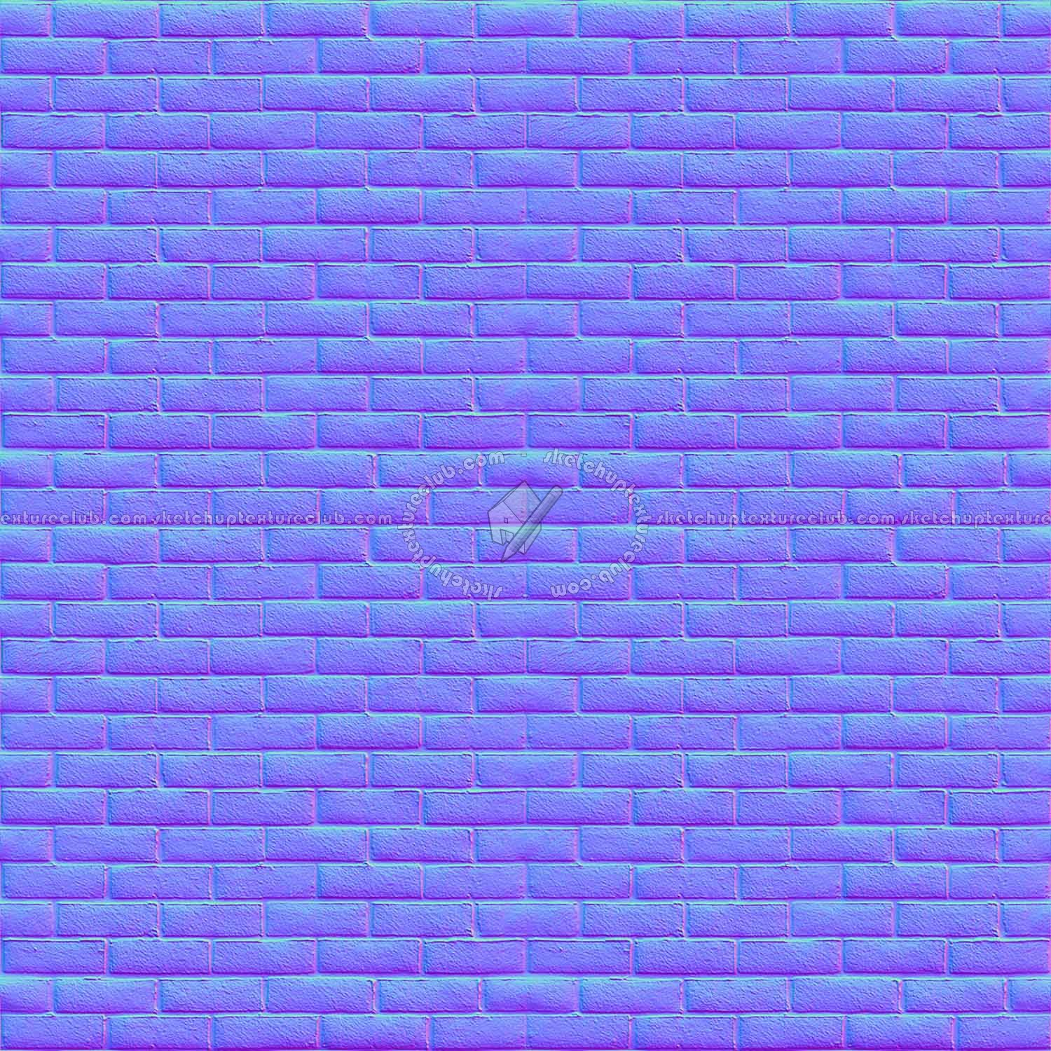 Textures   -   ARCHITECTURE   -   BRICKS   -   Colored Bricks   -   Rustic  - Texture colored bricks rustic seamless 00031 - Normal