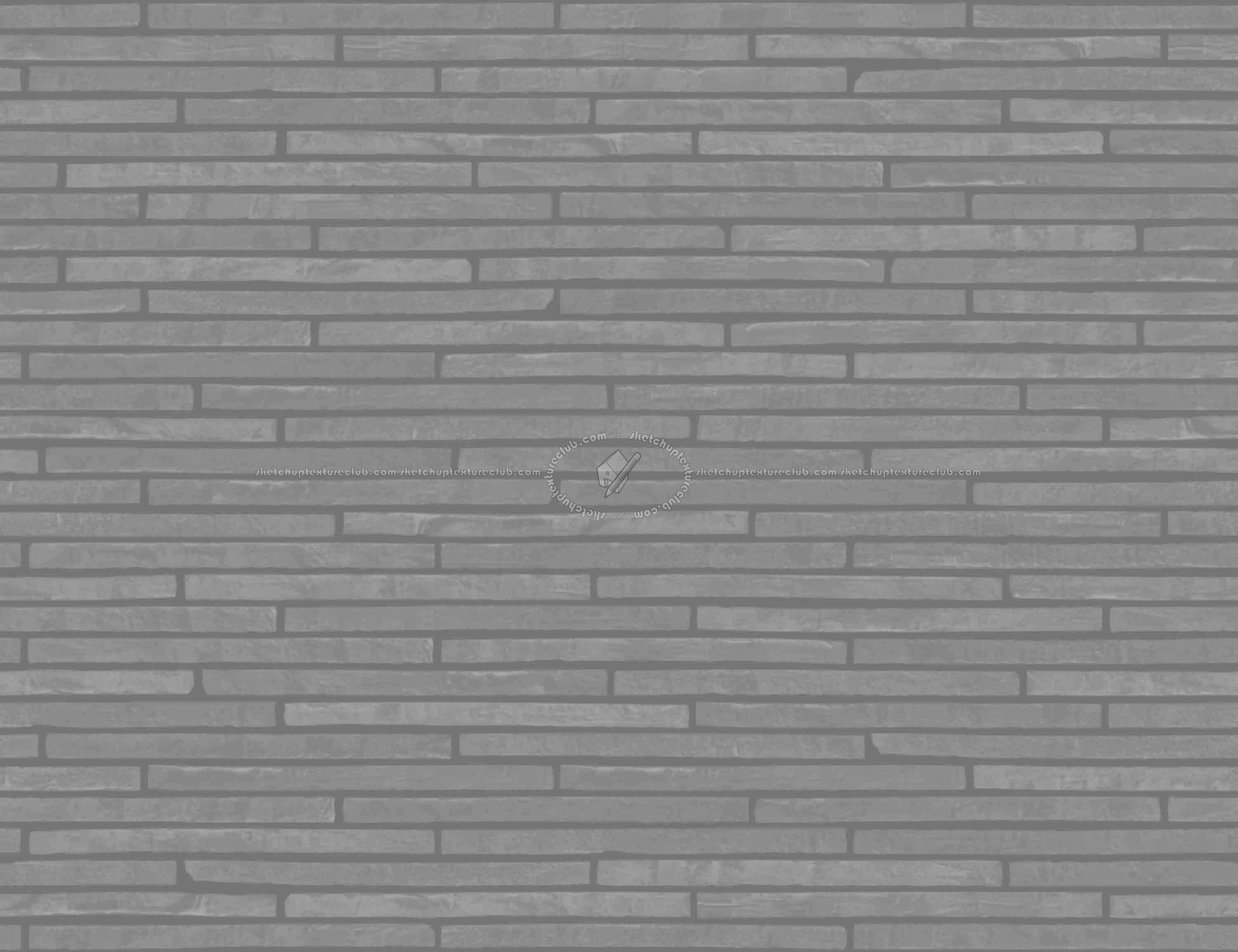 Textures   -   ARCHITECTURE   -   WALLS TILE OUTSIDE  - Clay bricks wall cladding PBR texture seamless 21733 - Displacement