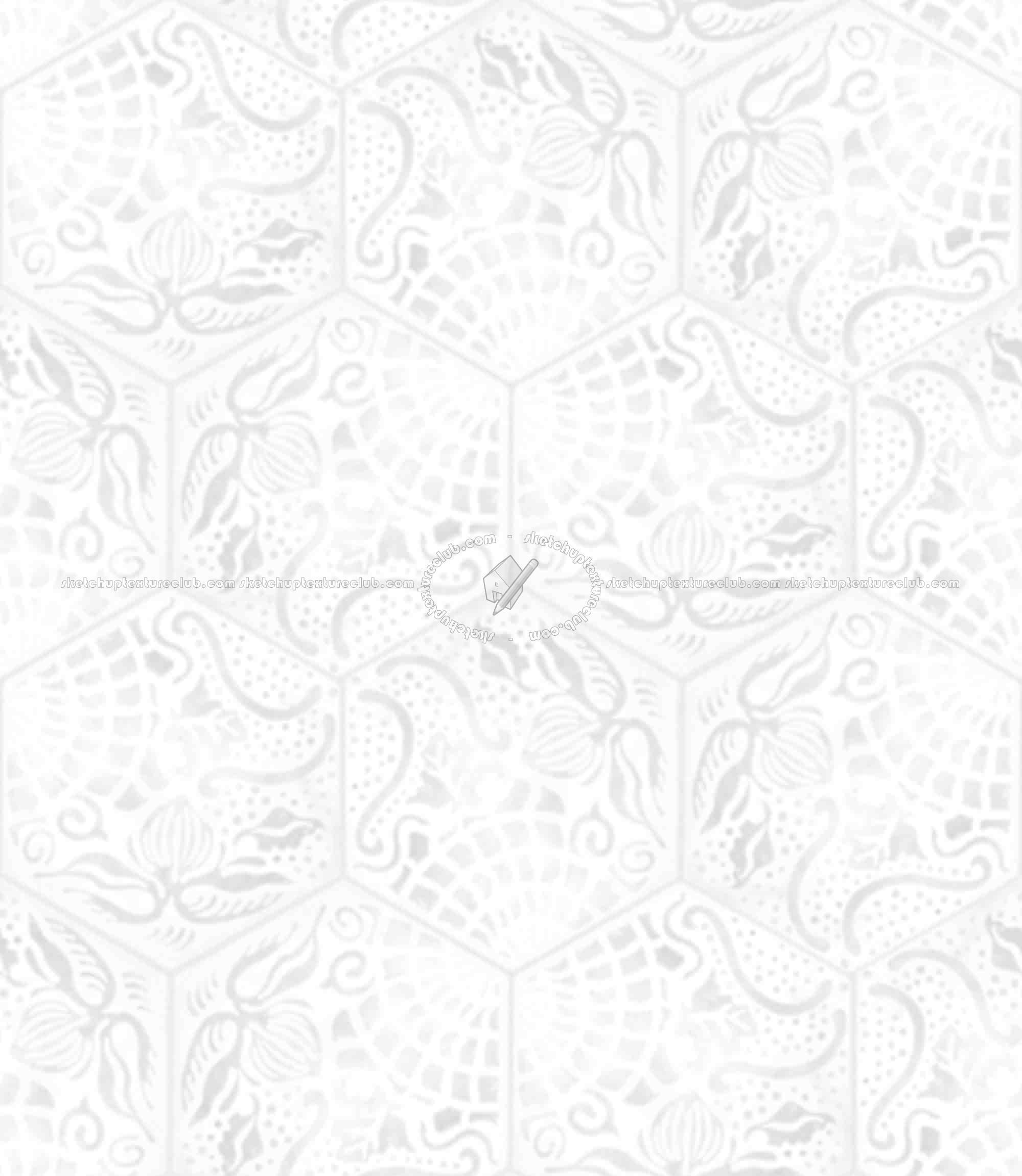 Textures   -   ARCHITECTURE   -   TILES INTERIOR   -   Hexagonal mixed  - Concrete hexagonal tile texture seamless 20289 - Ambient occlusion