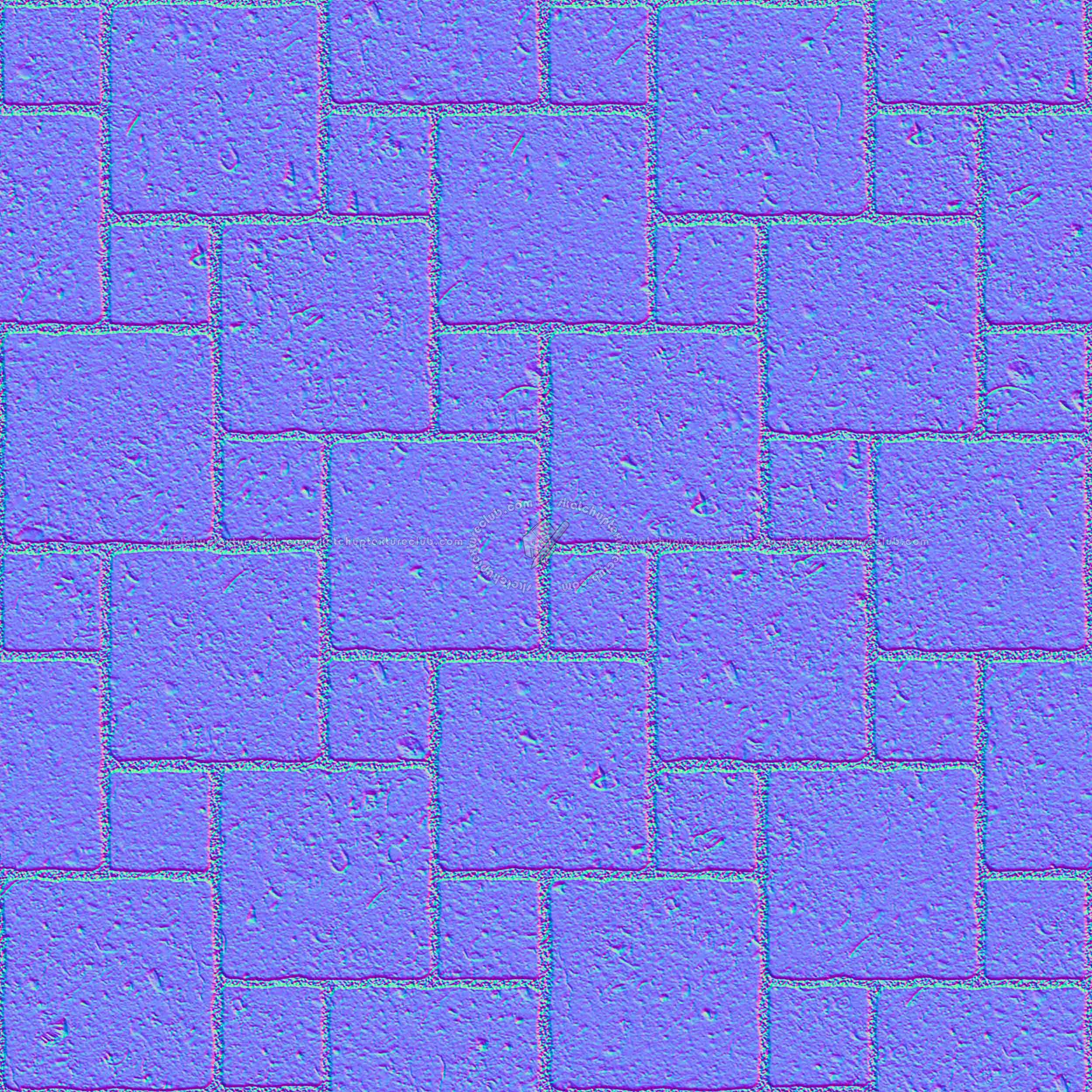 Textures   -   ARCHITECTURE   -   PAVING OUTDOOR   -   Pavers stone   -   Blocks mixed  - Pavers stone mixed size texture seamless 06119 - Normal