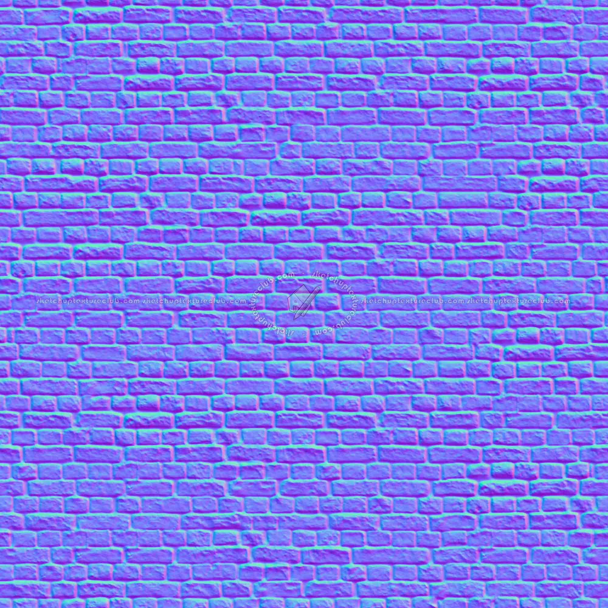 Textures   -   ARCHITECTURE   -   BRICKS   -   Facing Bricks   -   Rustic  - Rustic bricks texture seamless 00205 - Normal