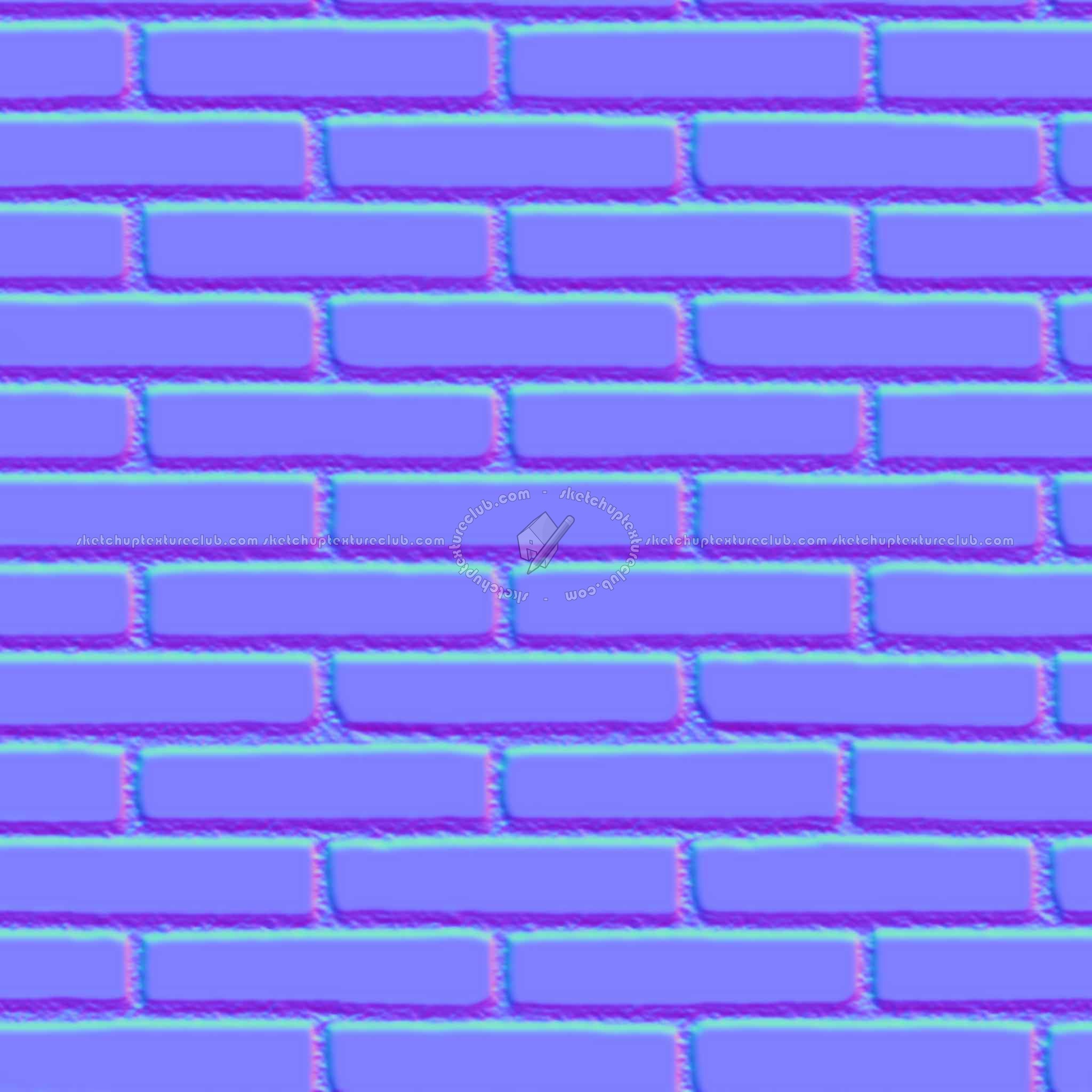 Textures   -   ARCHITECTURE   -   BRICKS   -   Colored Bricks   -   Smooth  - Texture colored bricks smooth seamless 00083 - Normal