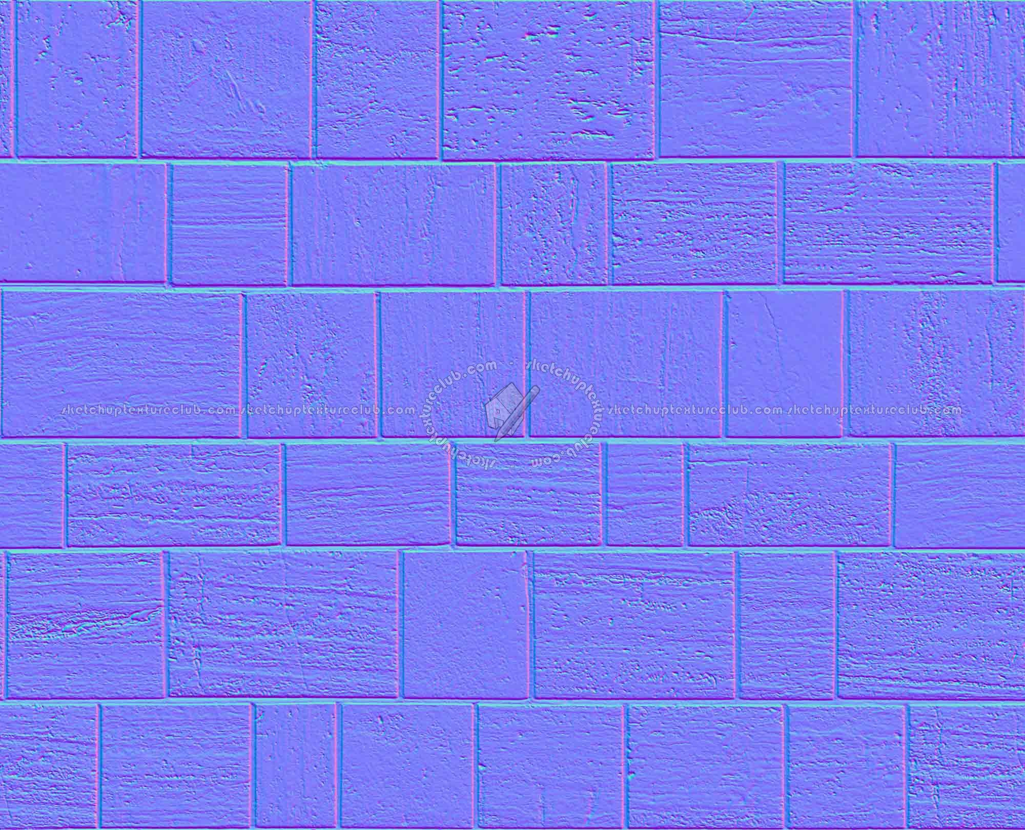 Textures   -   ARCHITECTURE   -   STONES WALLS   -   Claddings stone   -   Exterior  - Travertine wall cladding texture seamless 20106 - Normal