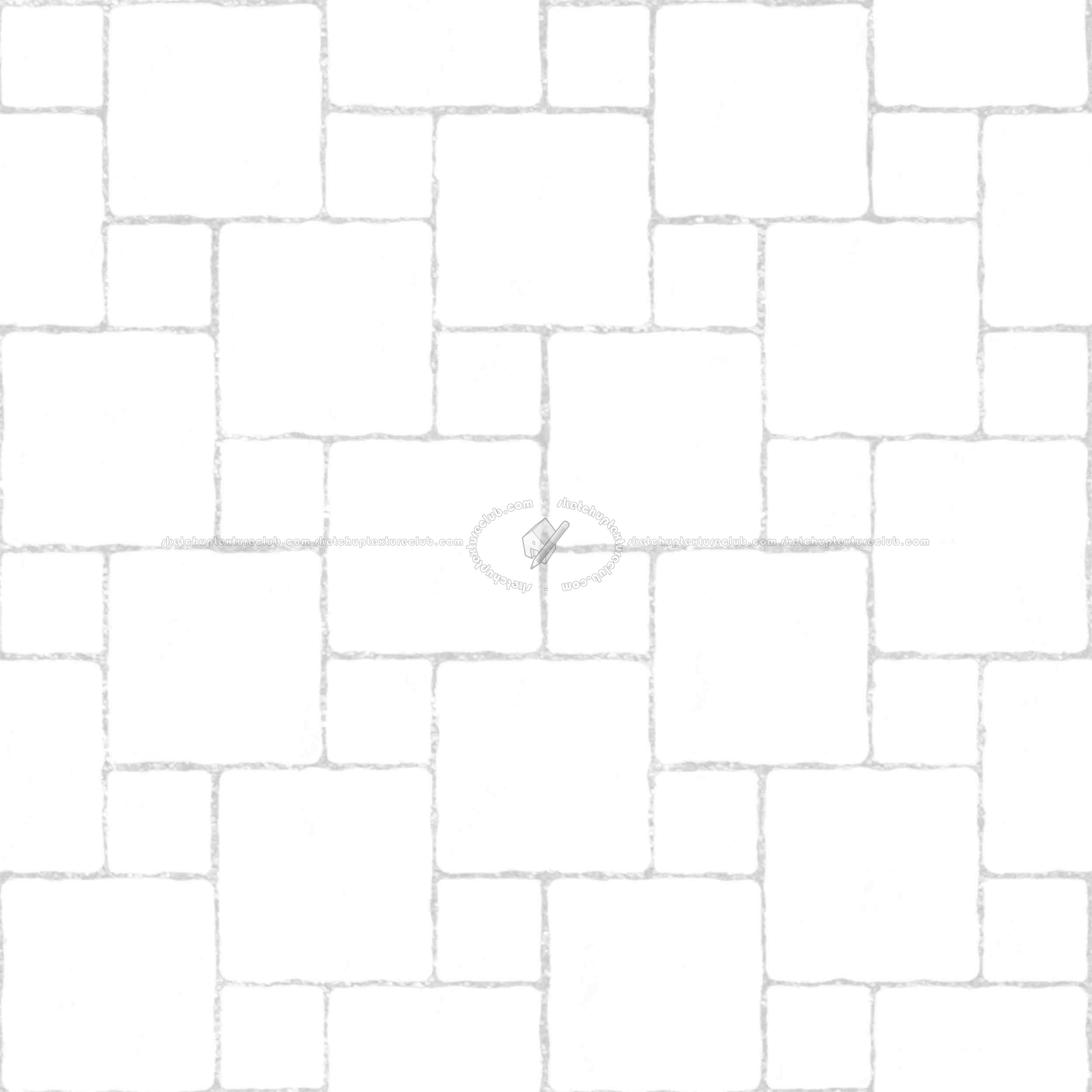 Textures   -   ARCHITECTURE   -   PAVING OUTDOOR   -   Pavers stone   -   Blocks mixed  - Pavers stone mixed size texture seamless 06120 - Ambient occlusion