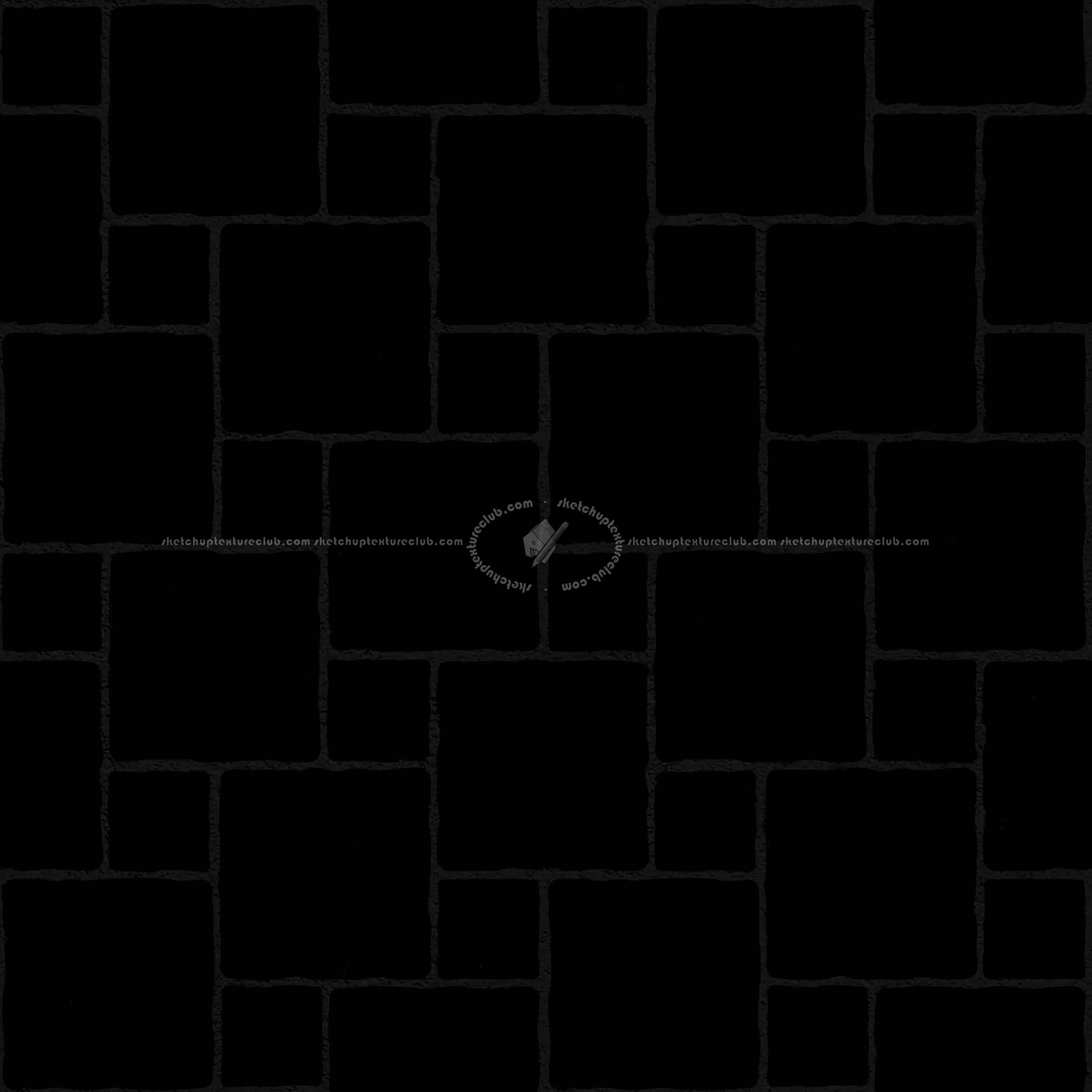 Textures   -   ARCHITECTURE   -   PAVING OUTDOOR   -   Pavers stone   -   Blocks mixed  - Pavers stone mixed size texture seamless 06120 - Specular