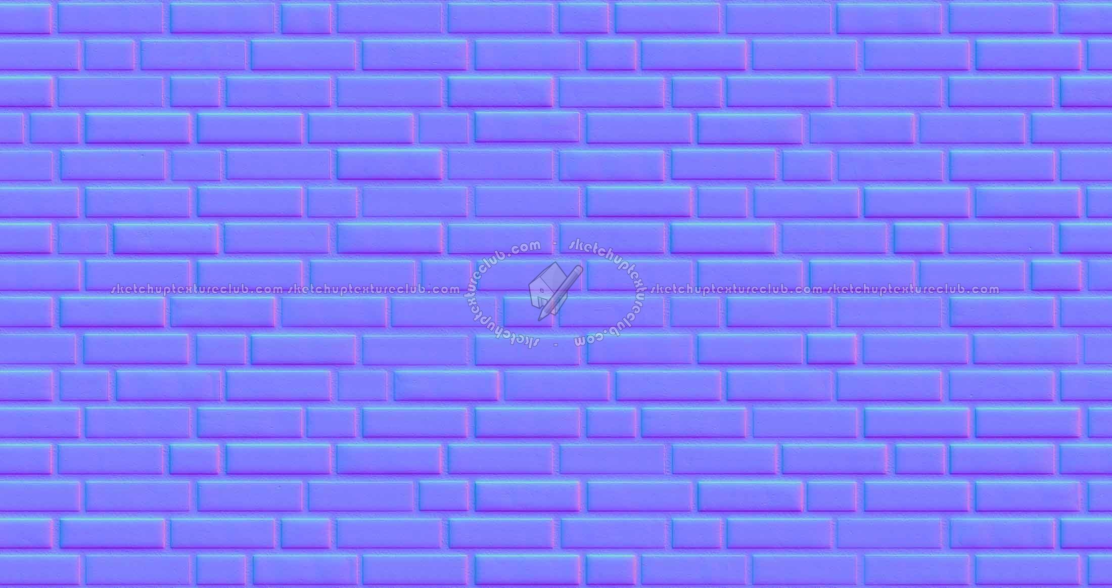 Textures   -   ARCHITECTURE   -   BRICKS   -   Colored Bricks   -   Rustic  - Texture colored bricks rustic seamless 00033 - Normal