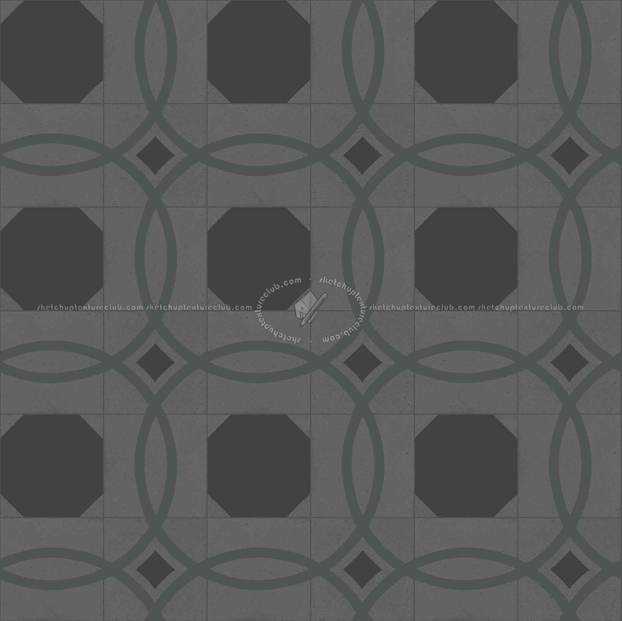 Textures   -   ARCHITECTURE   -   TILES INTERIOR   -   Cement - Encaustic   -   Cement  - Cement concrete tile texture seamless 13348 - Specular