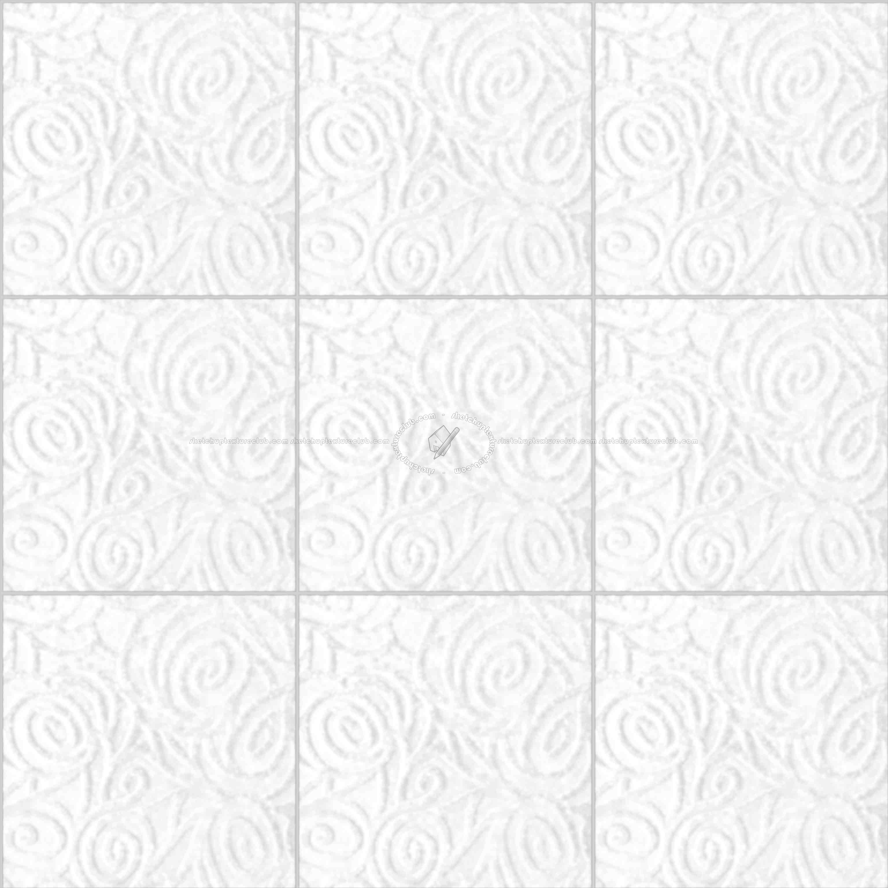 Textures   -   ARCHITECTURE   -   TILES INTERIOR   -   Stone tiles  - Lava square ornate tile texture seamless 15992 - Ambient occlusion