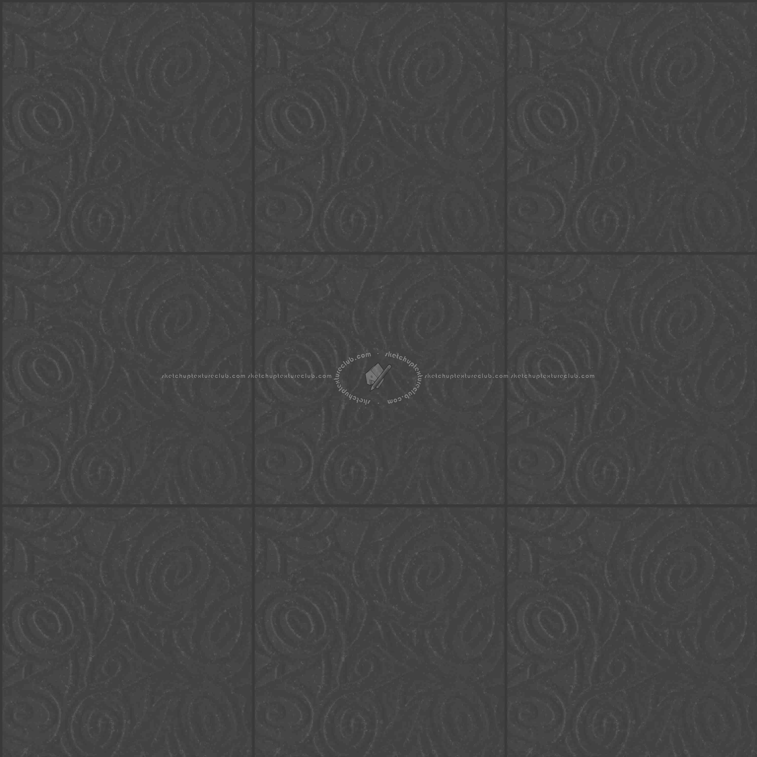 Textures   -   ARCHITECTURE   -   TILES INTERIOR   -   Stone tiles  - Lava square ornate tile texture seamless 15992 - Specular