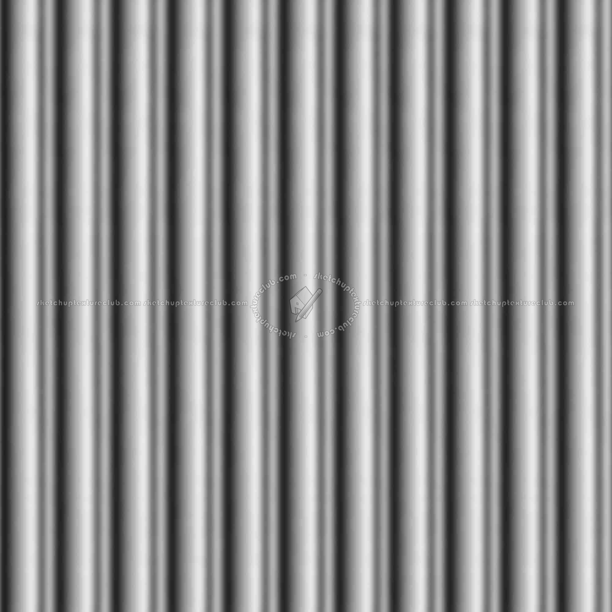 Textures   -   MATERIALS   -   METALS   -   Corrugated  - Painted corrugated metal texture seamless 09951 - Displacement