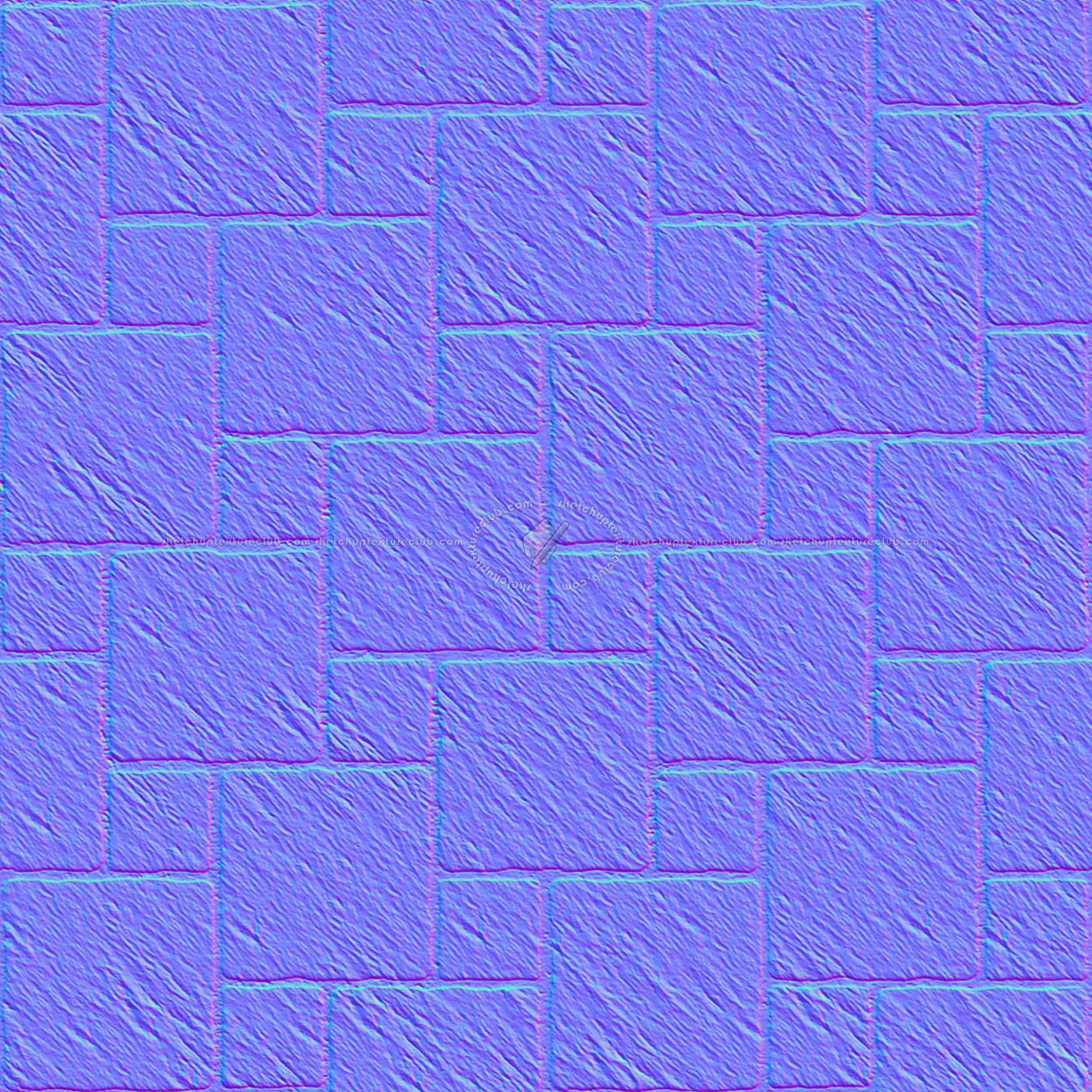 Textures   -   ARCHITECTURE   -   PAVING OUTDOOR   -   Pavers stone   -   Blocks mixed  - Pavers stone mixed size texture seamless 06121 - Normal