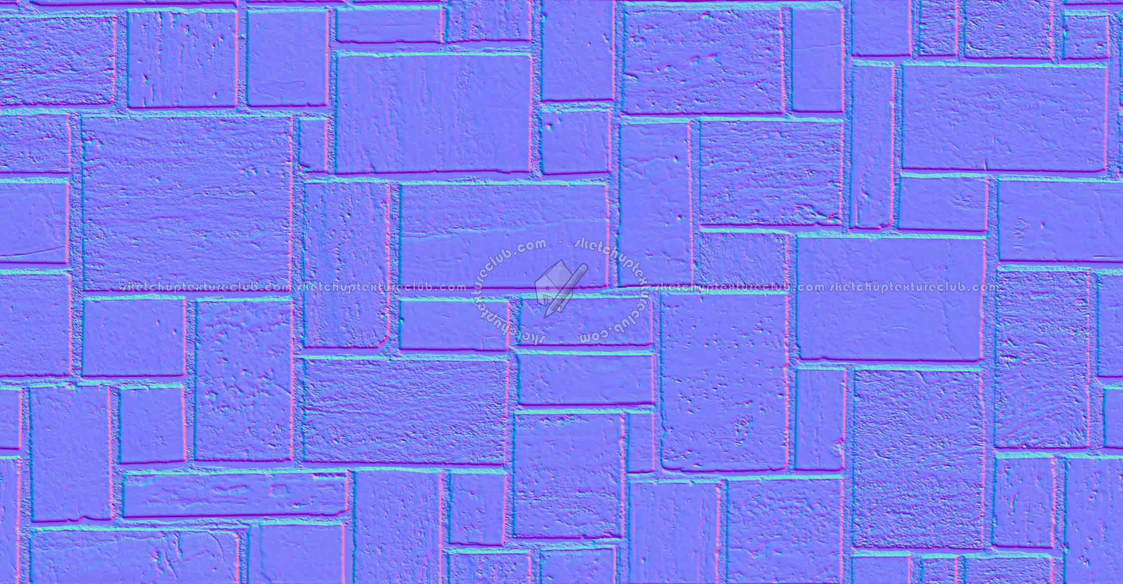 Textures   -   ARCHITECTURE   -   STONES WALLS   -   Claddings stone   -   Exterior  - travertine wall cladding texture seamless 21421 - Normal