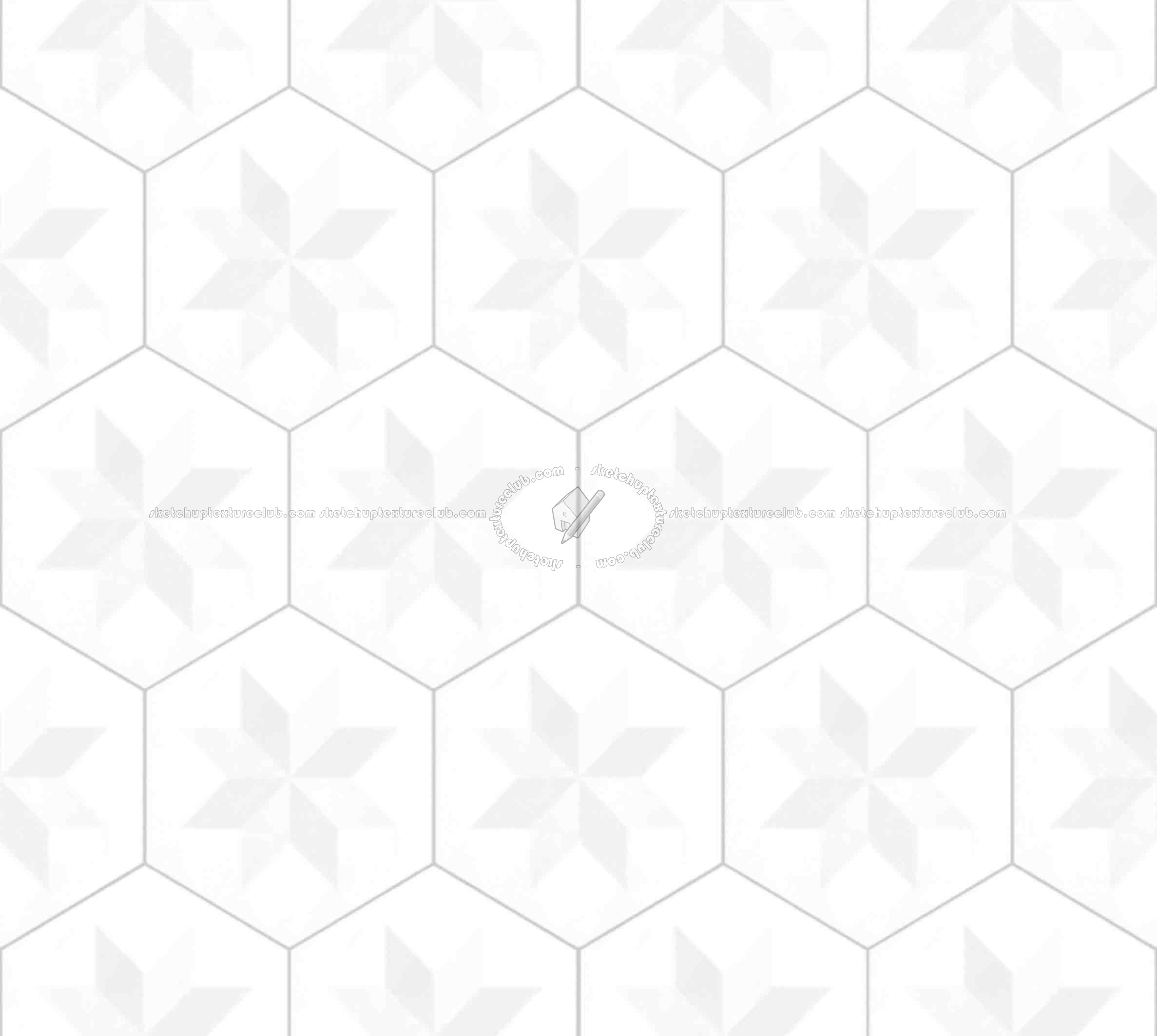 Textures   -   ARCHITECTURE   -   TILES INTERIOR   -   Hexagonal mixed  - Concrete hexagonal tile texture seamless 20292 - Ambient occlusion