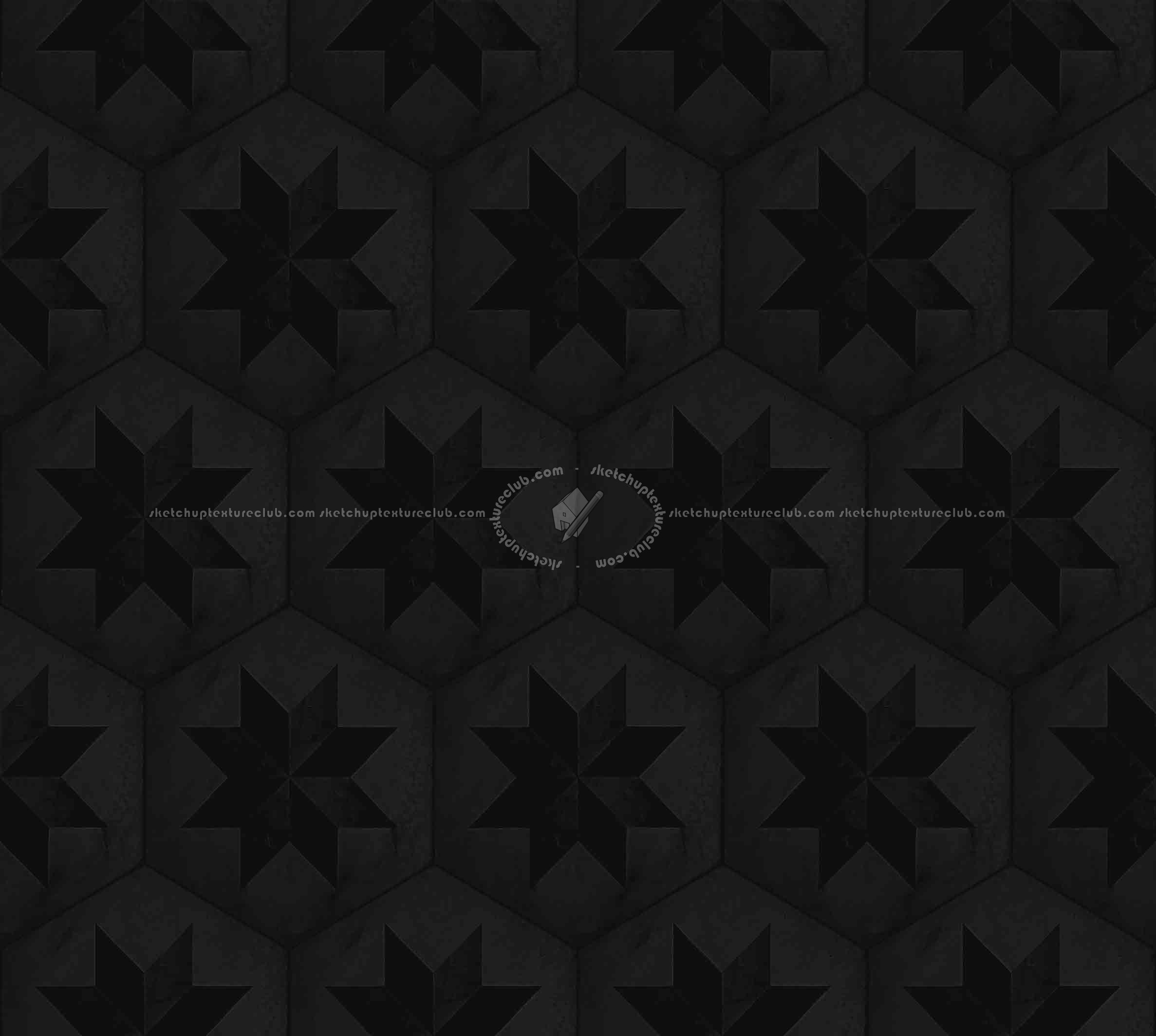 Textures   -   ARCHITECTURE   -   TILES INTERIOR   -   Hexagonal mixed  - Concrete hexagonal tile texture seamless 20292 - Specular