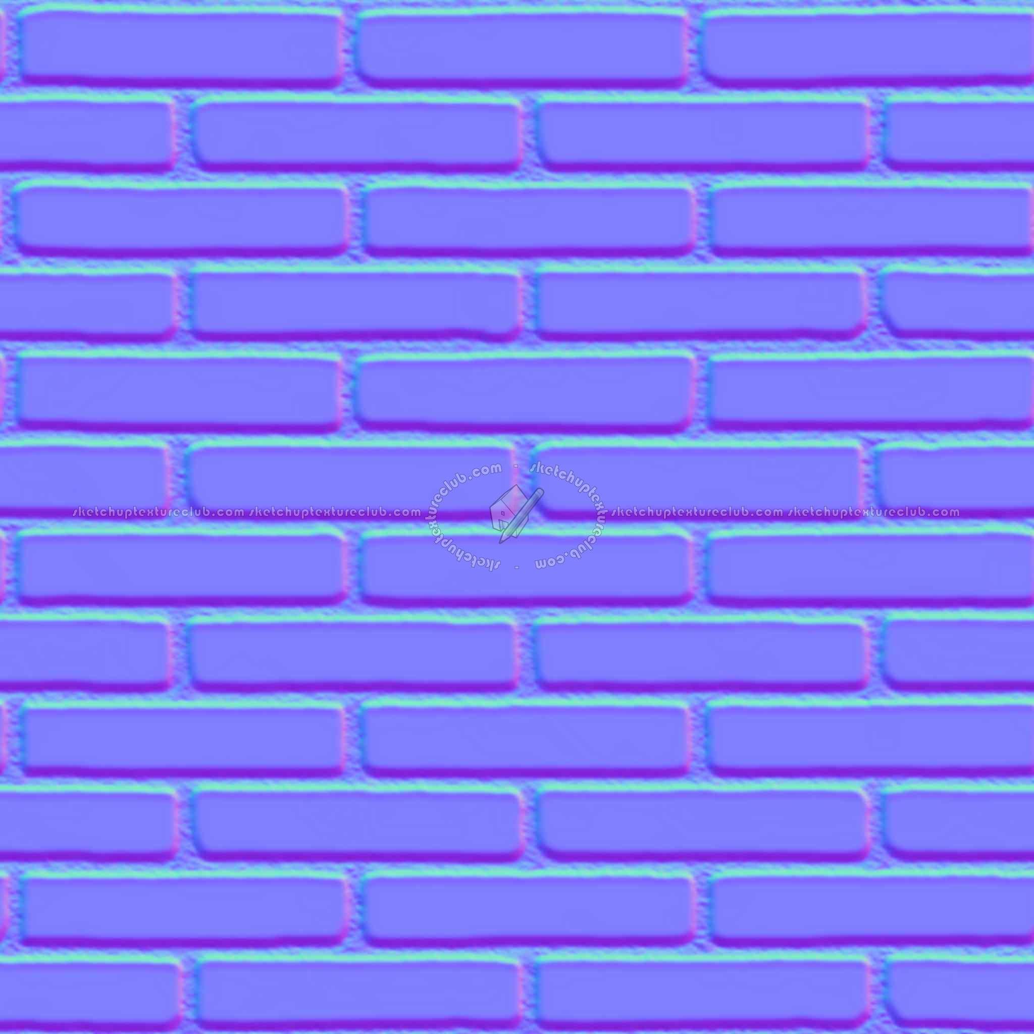 Textures   -   ARCHITECTURE   -   BRICKS   -   Colored Bricks   -   Smooth  - Texture colored bricks smooth seamless 00086 - Normal