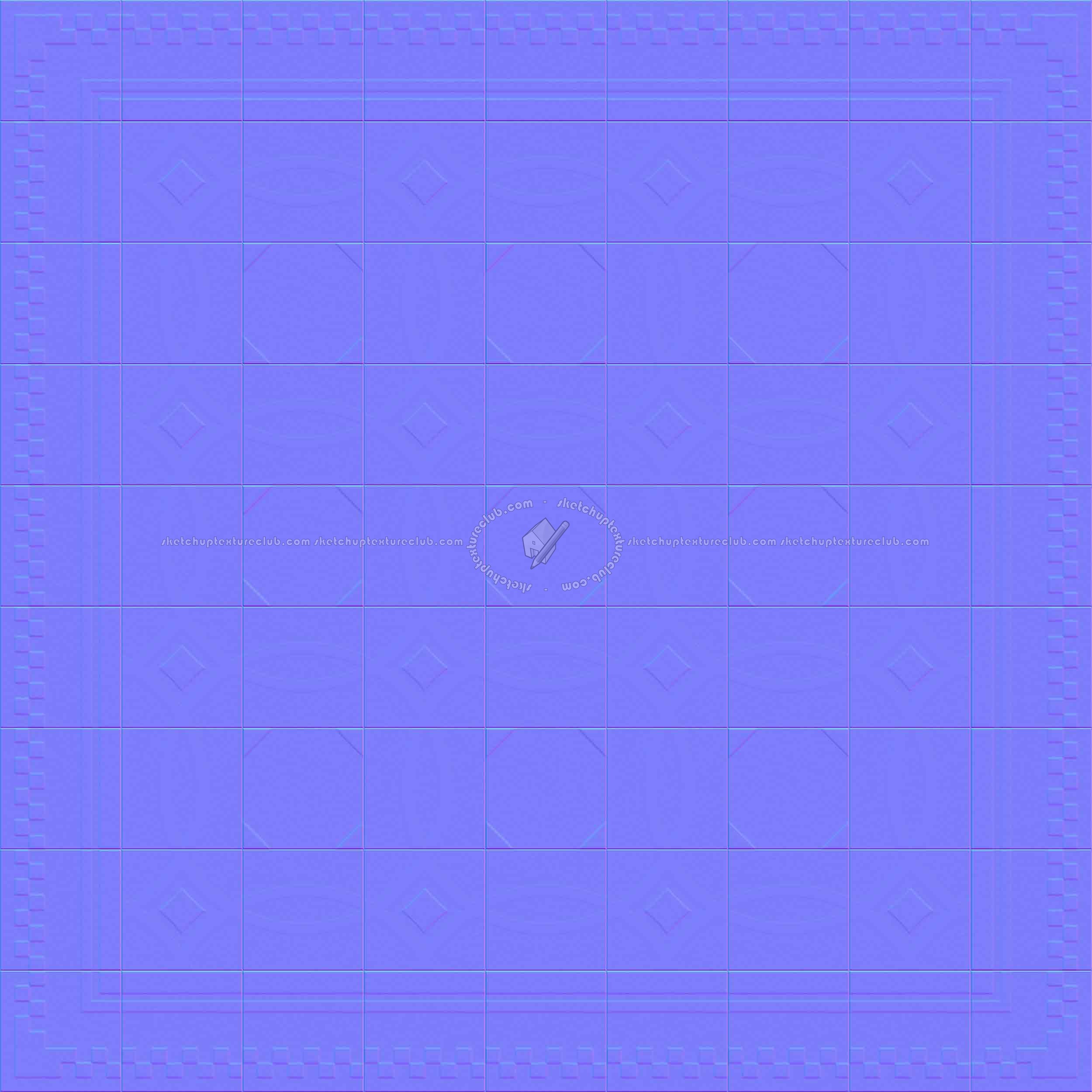 Textures   -   ARCHITECTURE   -   TILES INTERIOR   -   Cement - Encaustic   -   Cement  - Cement concrete tile texture seamless 13350 - Normal