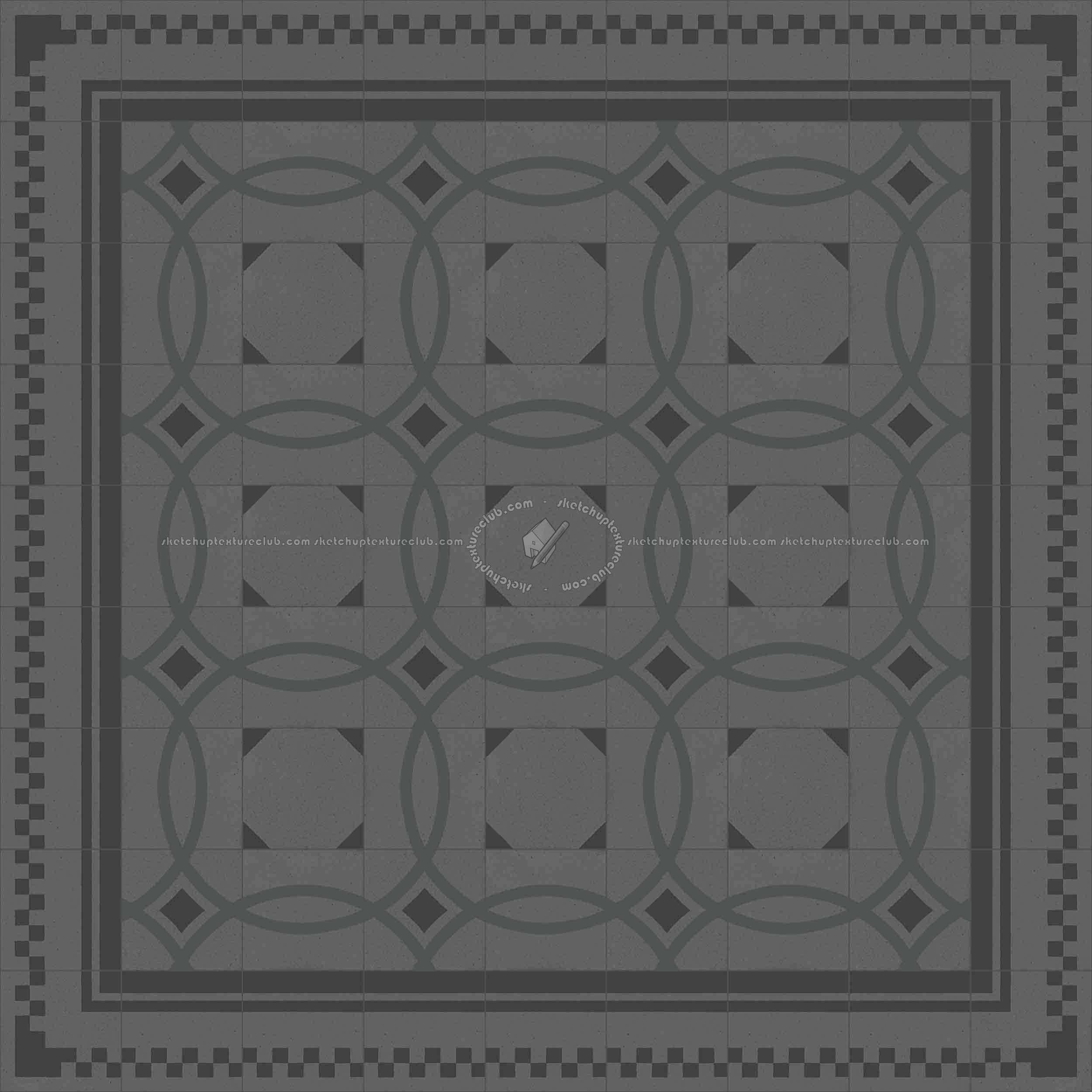 Textures   -   ARCHITECTURE   -   TILES INTERIOR   -   Cement - Encaustic   -   Cement  - Cement concrete tile texture seamless 13350 - Specular