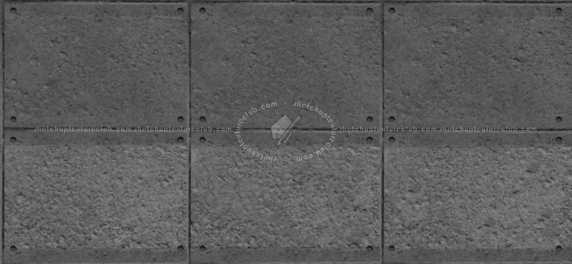 Textures   -   ARCHITECTURE   -   CONCRETE   -   Plates   -   Clean  - Concrete clean plates wall texture seamless 01658 - Displacement