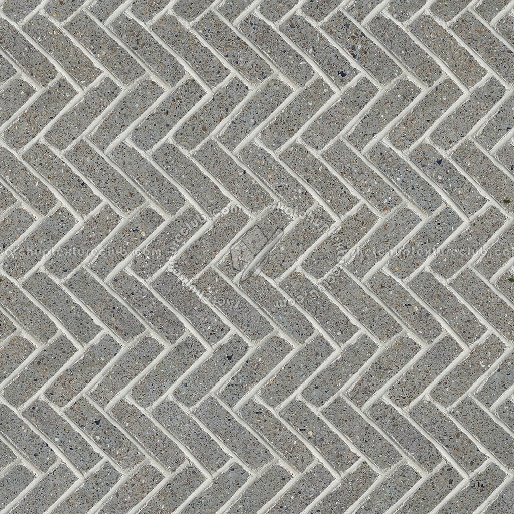 Textures   -   ARCHITECTURE   -   PAVING OUTDOOR   -   Concrete   -   Herringbone  - Concrete paving herringbone outdoor texture seamless 05825 (seamless)