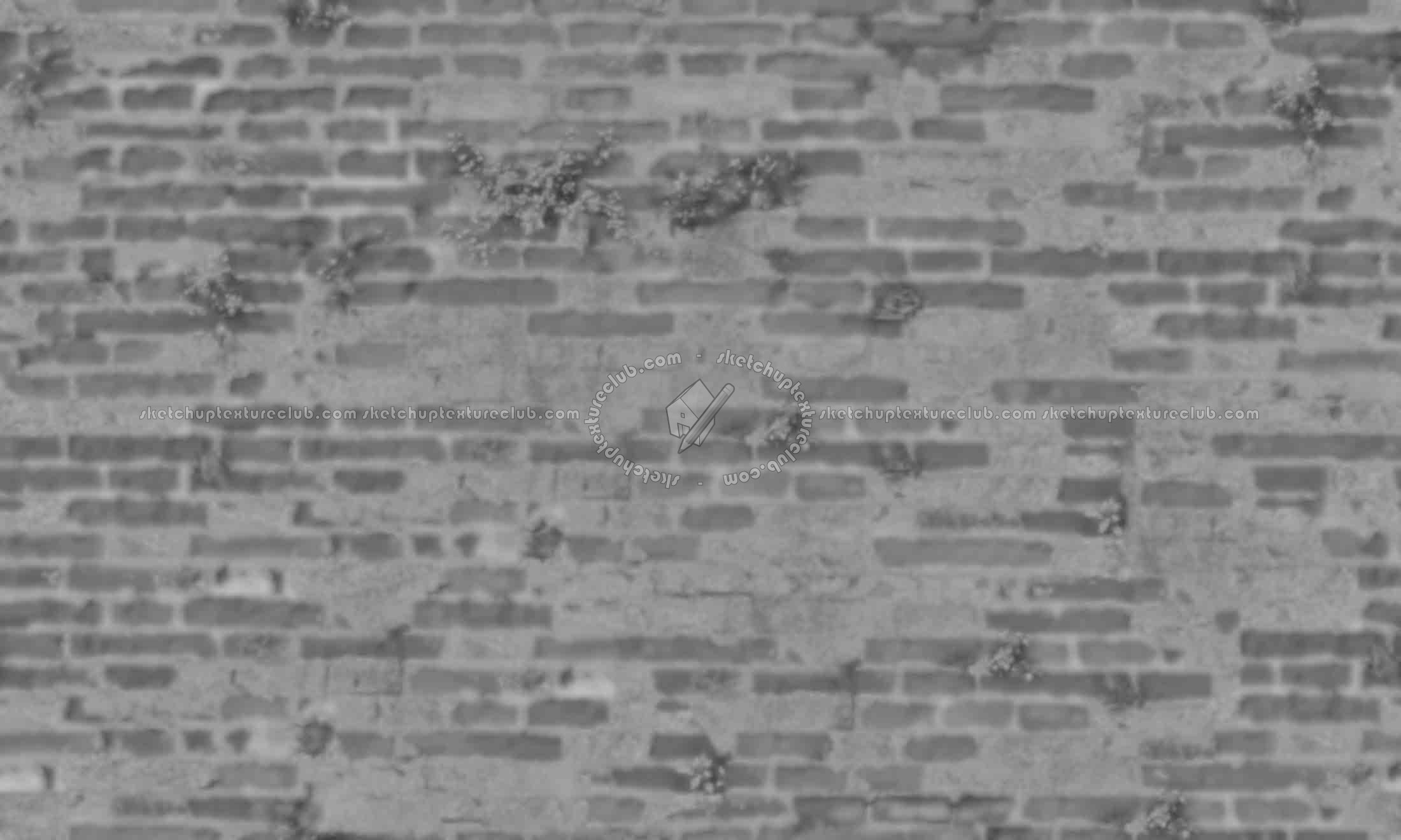 Textures   -   ARCHITECTURE   -   BRICKS   -   Dirty Bricks  - Old dirty bricks texture seamless 19774 - Displacement