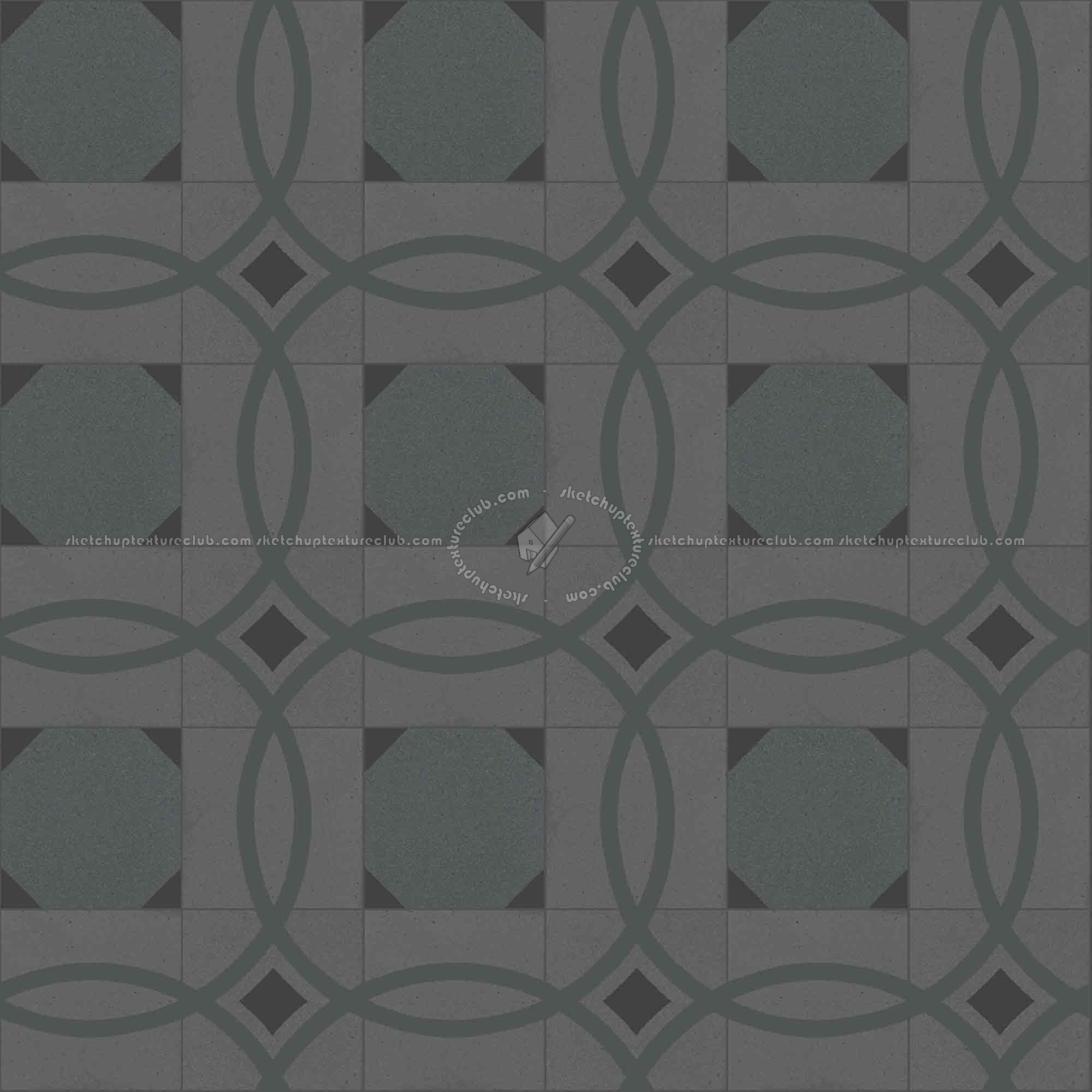 Textures   -   ARCHITECTURE   -   TILES INTERIOR   -   Cement - Encaustic   -   Cement  - Cement concrete tile texture seamless 13351 - Specular