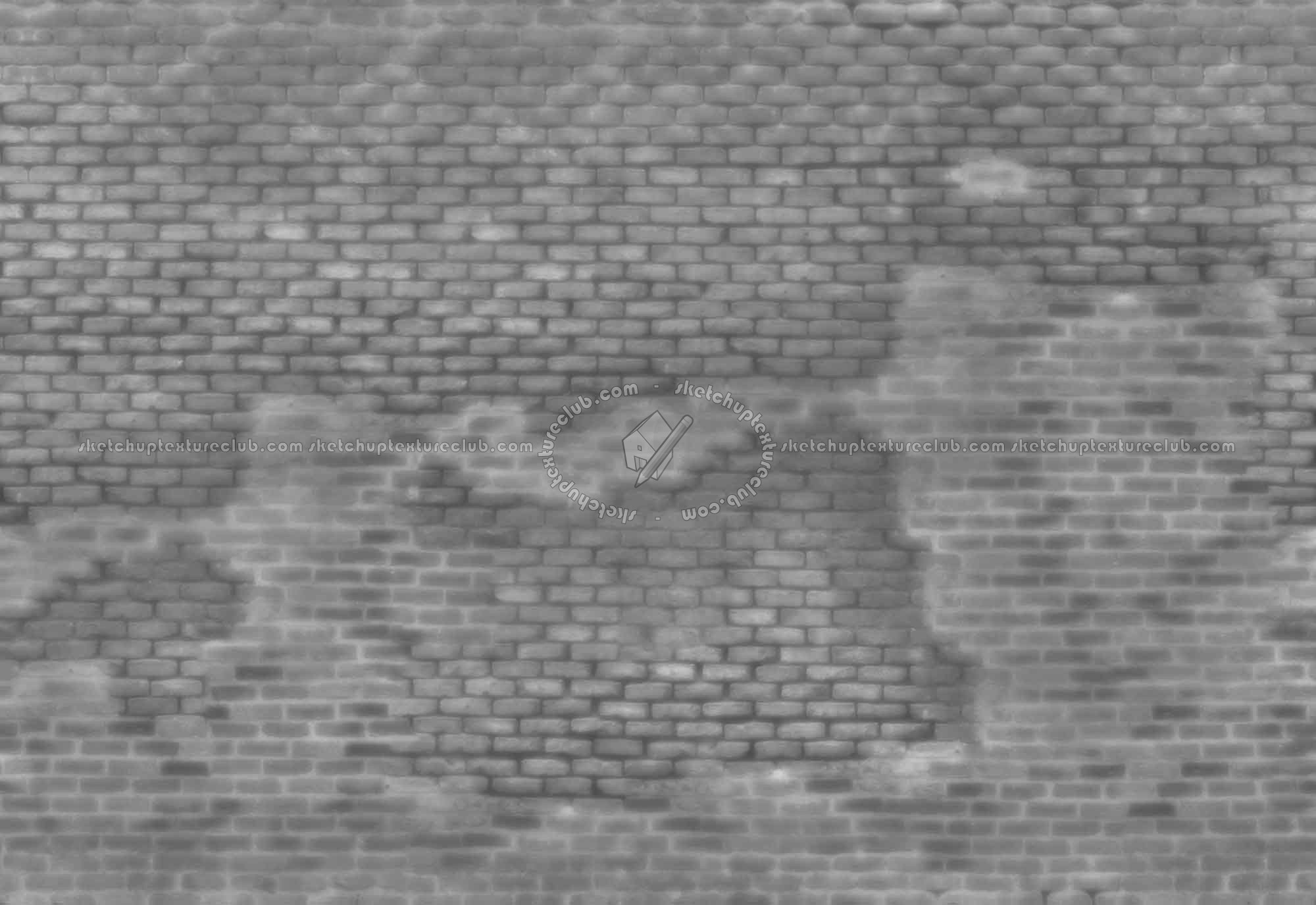 Textures   -   ARCHITECTURE   -   BRICKS   -   Damaged bricks  - Damaged bricks texture seamless 00138 - Displacement