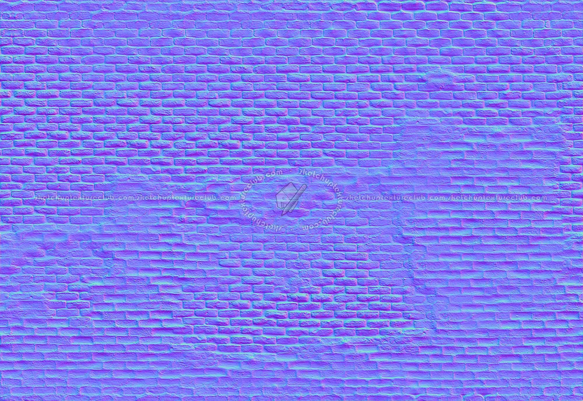 Textures   -   ARCHITECTURE   -   BRICKS   -   Damaged bricks  - Damaged bricks texture seamless 00138 - Normal