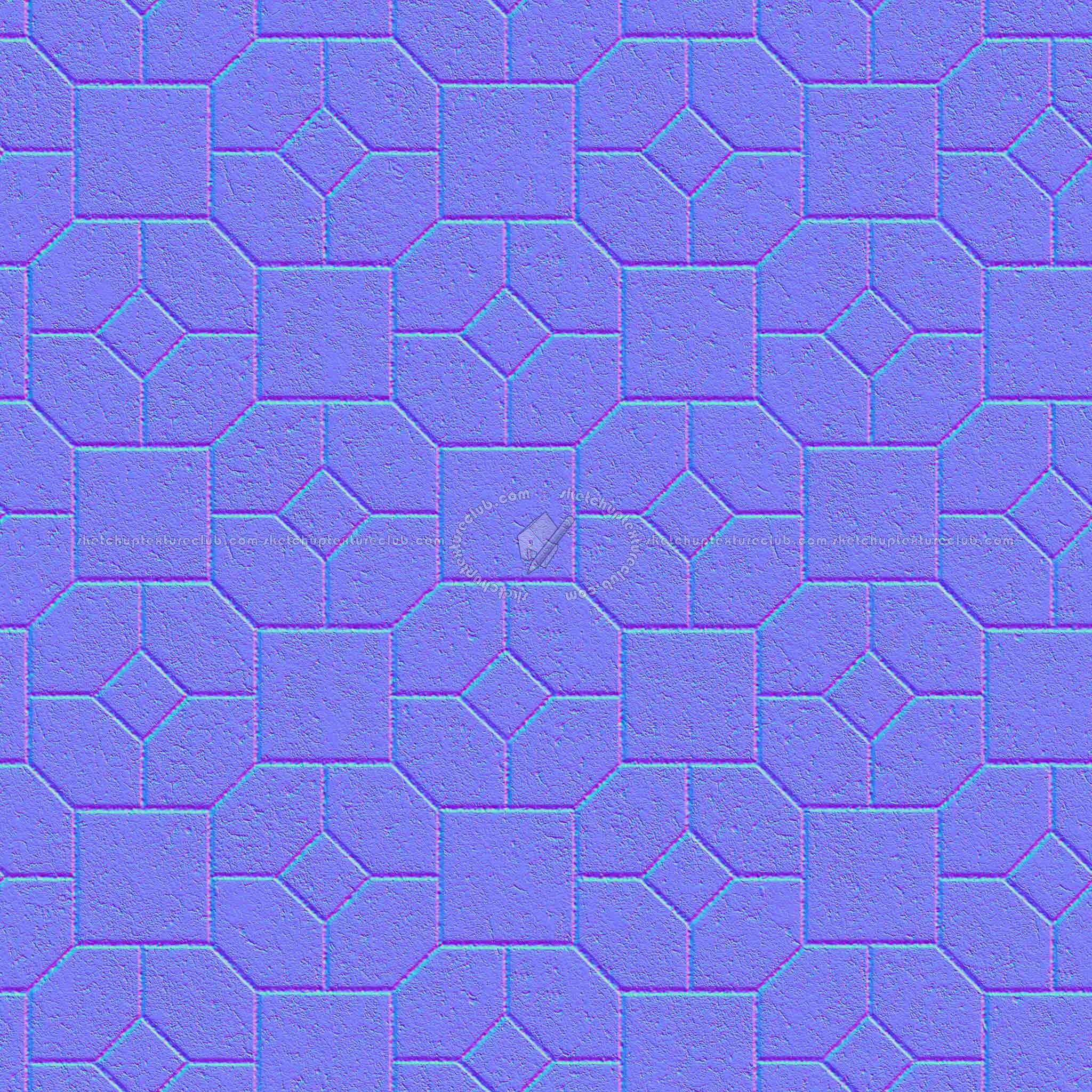 Textures   -   ARCHITECTURE   -   PAVING OUTDOOR   -   Concrete   -   Blocks mixed  - Paving concrete mixed size texture seamless 05598 - Normal