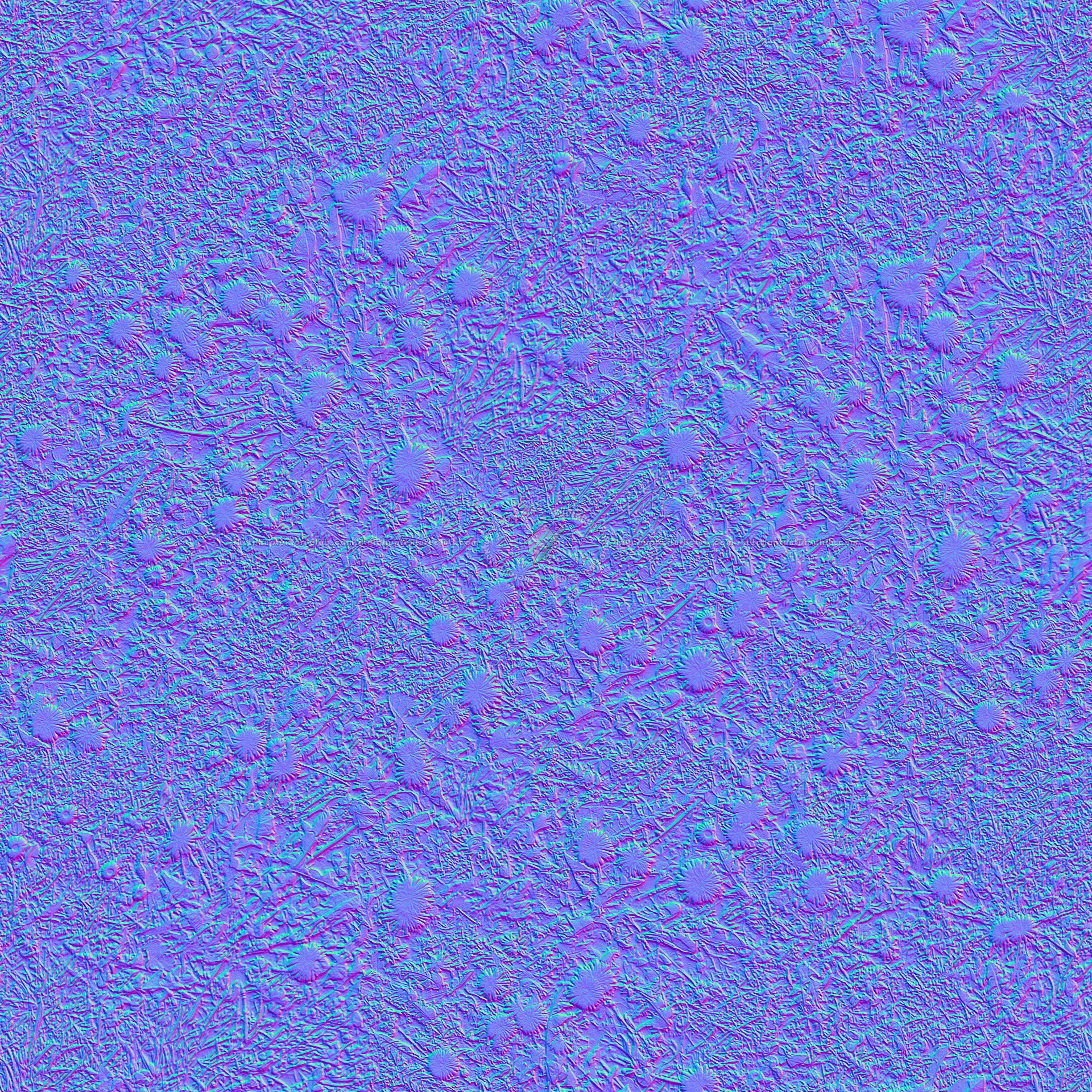 Textures   -   NATURE ELEMENTS   -   VEGETATION   -   Flowery fields  - spring meadow pbr texture-semaless 22190 - Normal