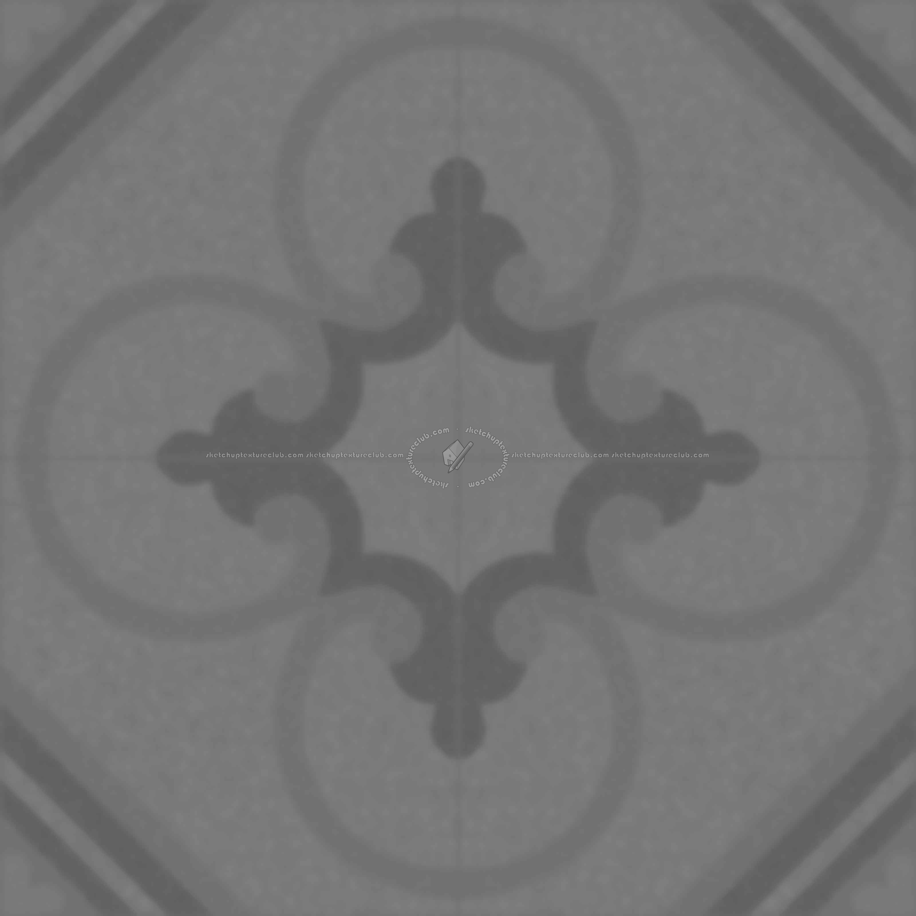 Textures   -   ARCHITECTURE   -   TILES INTERIOR   -   Terrazzo  - terrazzo cementine tiles pbr texture 22097 - Displacement