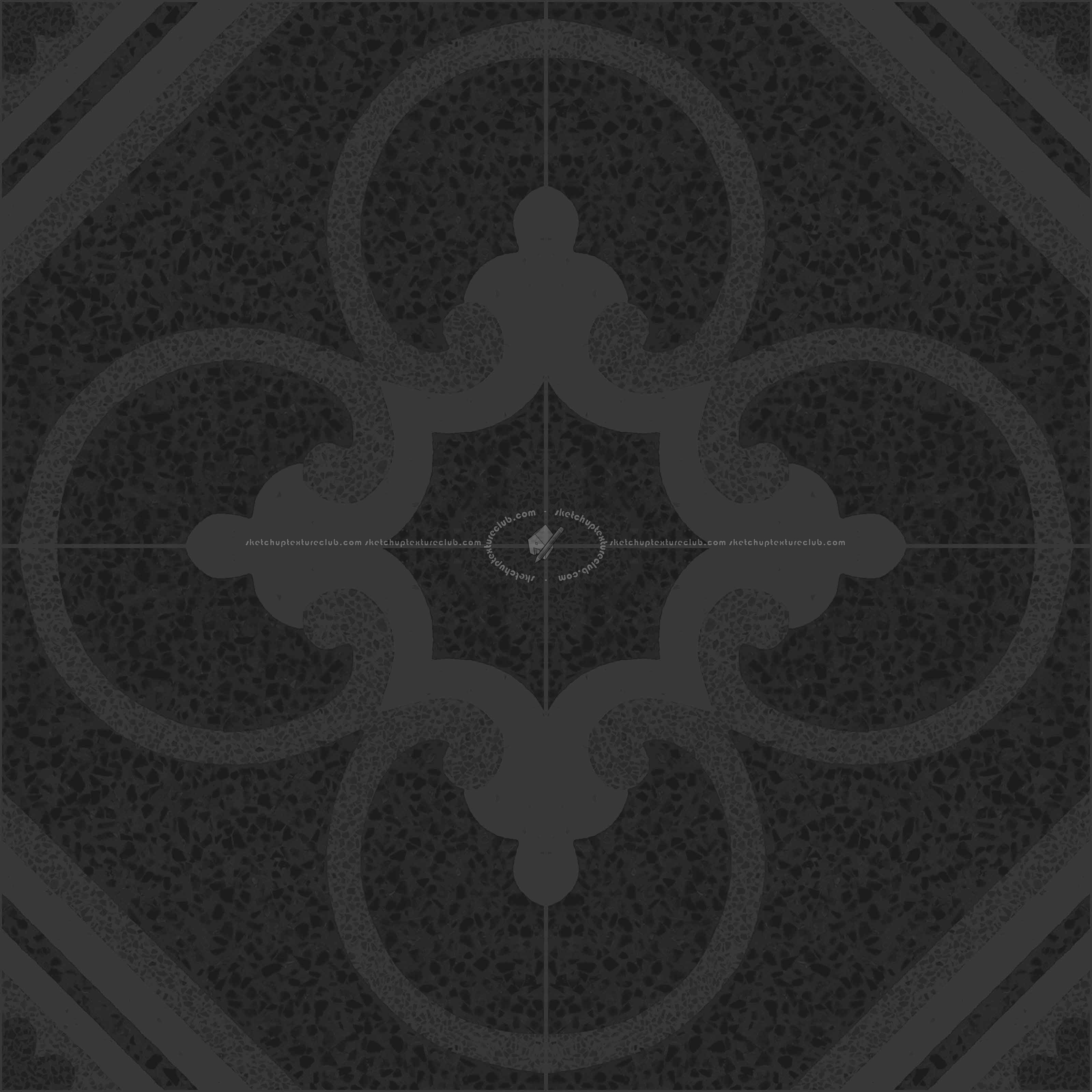 Textures   -   ARCHITECTURE   -   TILES INTERIOR   -   Terrazzo  - terrazzo cementine tiles pbr texture 22097 - Specular