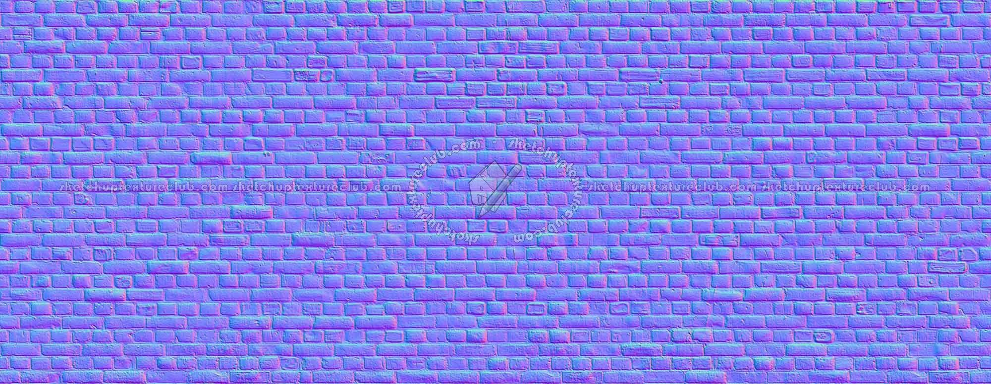 Textures   -   ARCHITECTURE   -   BRICKS   -   Colored Bricks   -   Rustic  - Texture colored bricks rustic seamless 00037 - Normal