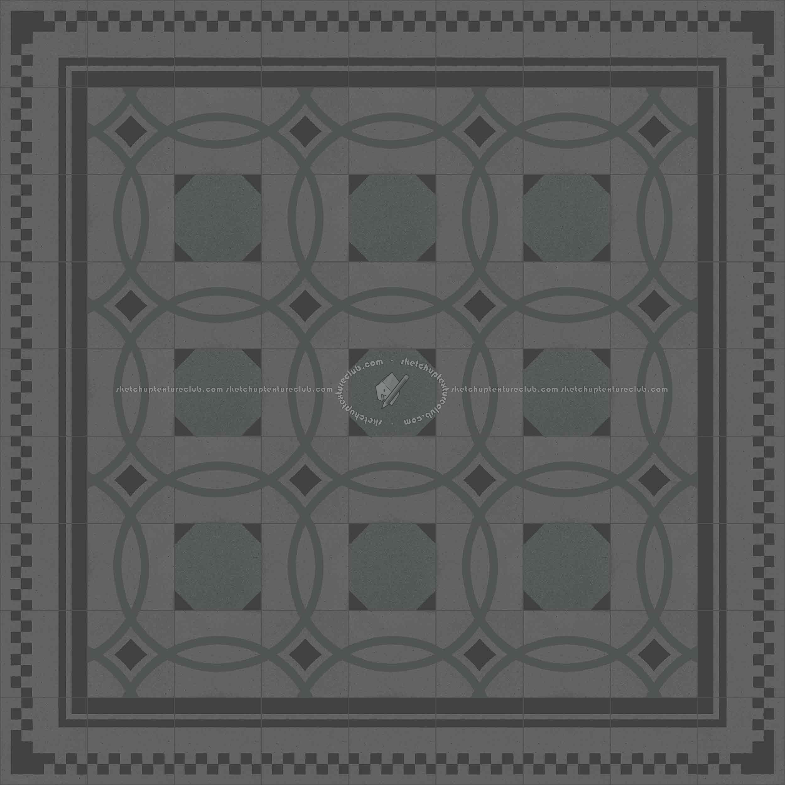 Textures   -   ARCHITECTURE   -   TILES INTERIOR   -   Cement - Encaustic   -   Cement  - Cement concrete tile texture seamless 13352 - Specular