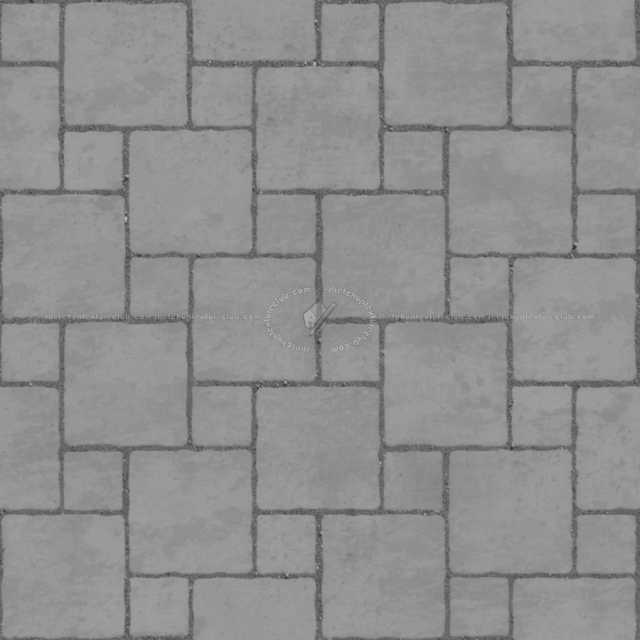 Textures   -   ARCHITECTURE   -   PAVING OUTDOOR   -   Concrete   -   Blocks damaged  - Concrete paving outdoor damaged texture seamless 05517 - Displacement