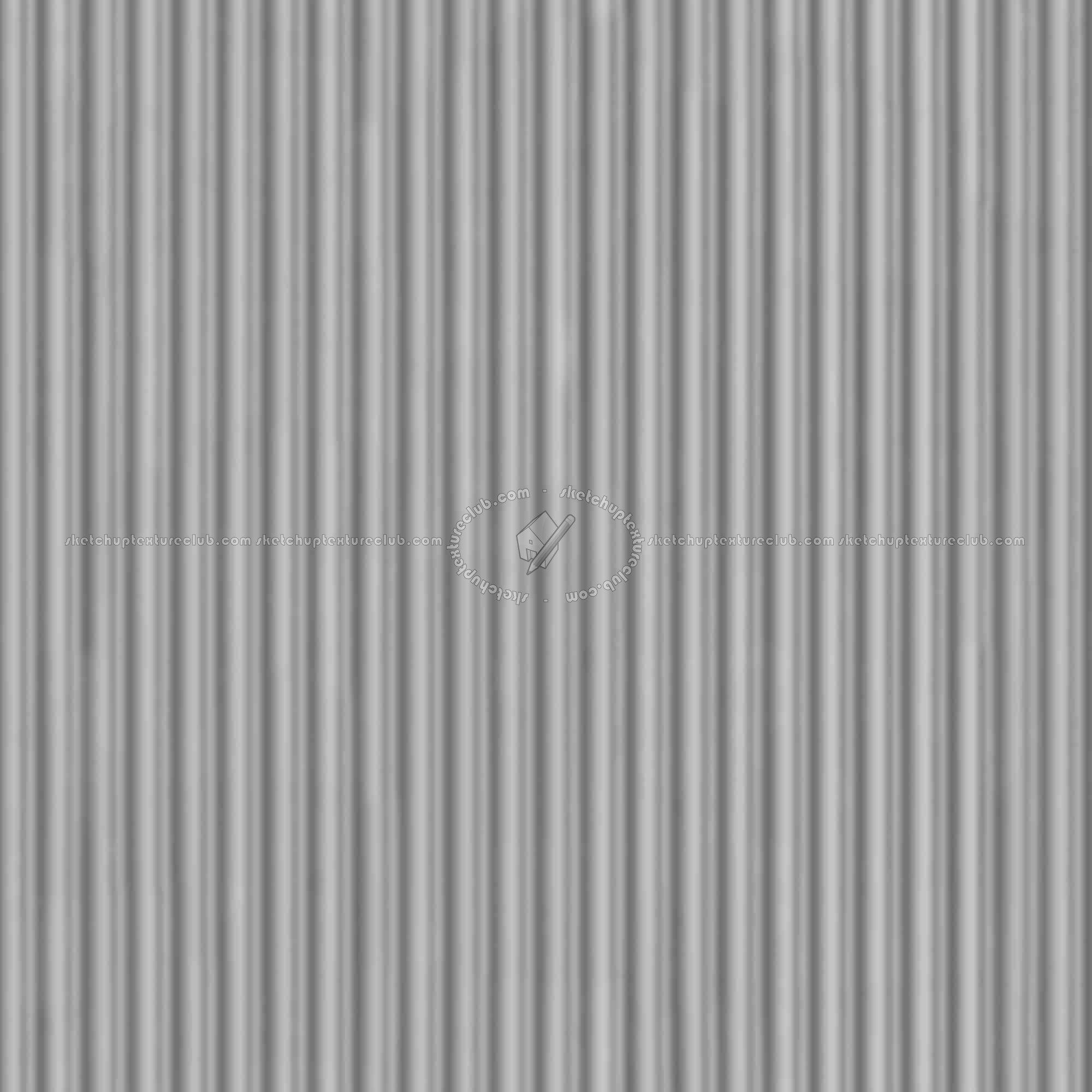 Textures   -   MATERIALS   -   METALS   -   Corrugated  - Corrugated metal texture seamless 09955 - Displacement