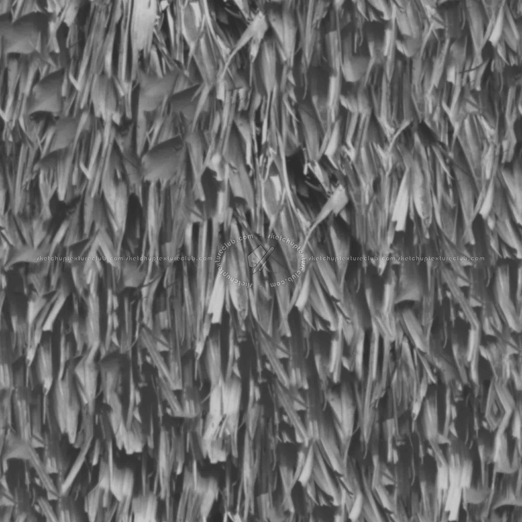 Textures   -   ARCHITECTURE   -   ROOFINGS   -   Thatched roofs  - Thatched roof texture seamless 04074 - Displacement