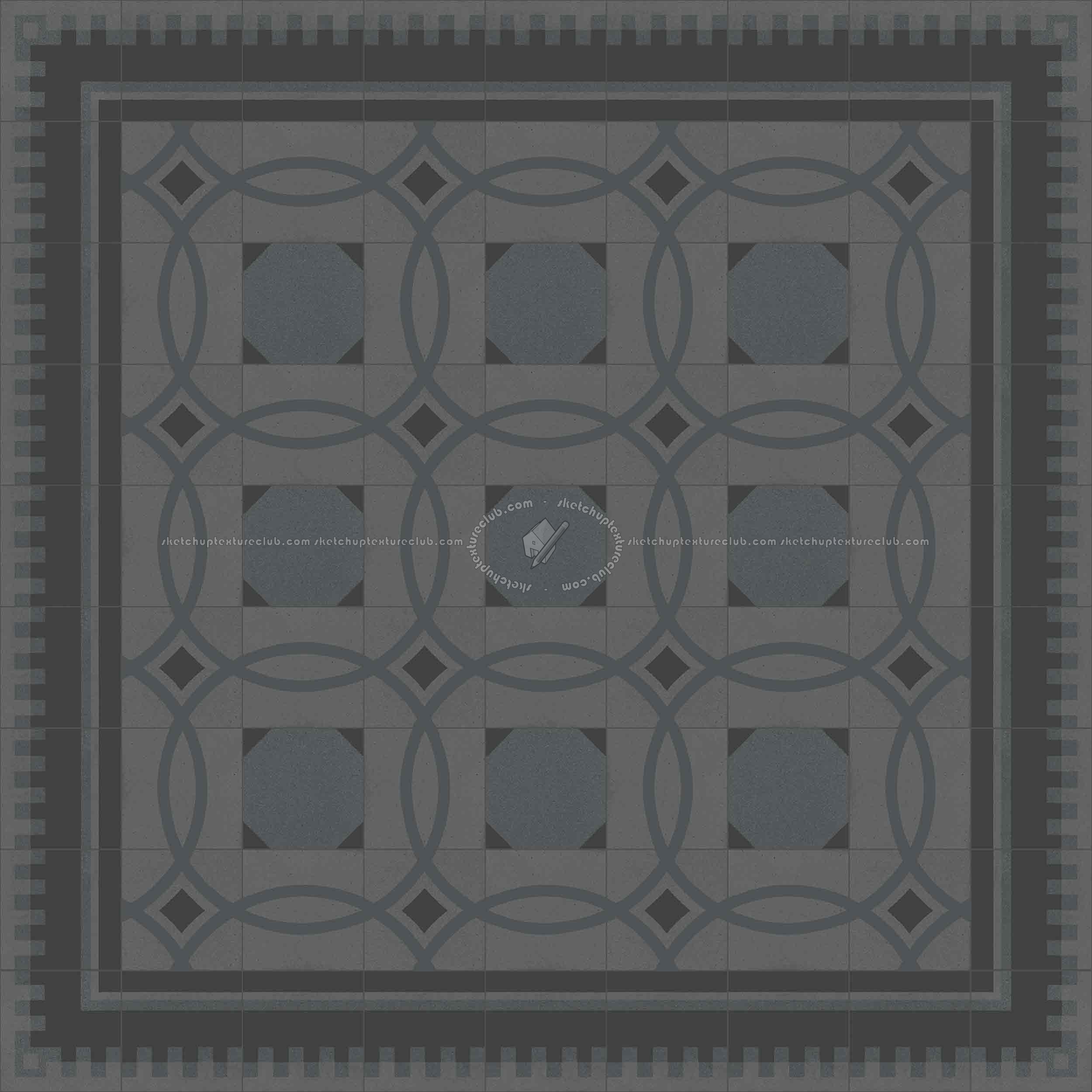 Textures   -   ARCHITECTURE   -   TILES INTERIOR   -   Cement - Encaustic   -   Cement  - Cement concrete tile texture seamless 13353 - Specular