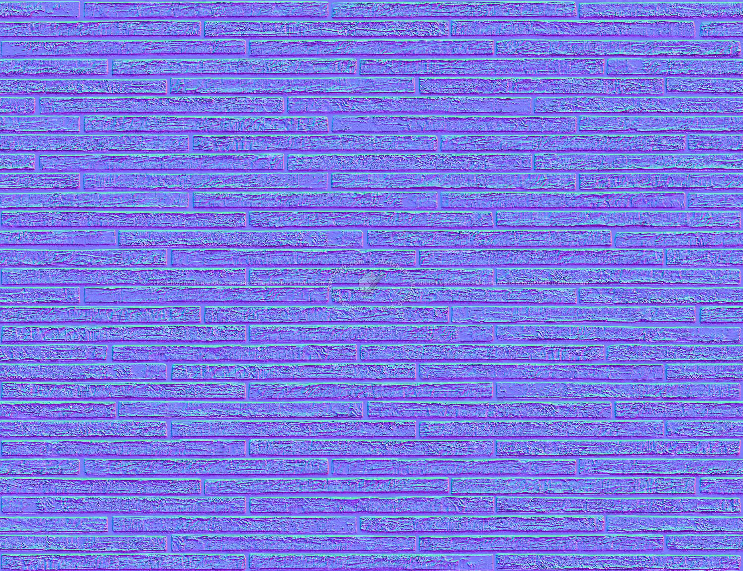 Textures   -   FREE PBR TEXTURES  - Clay bricks light mortar PBR texture seamless 21910 - Normal