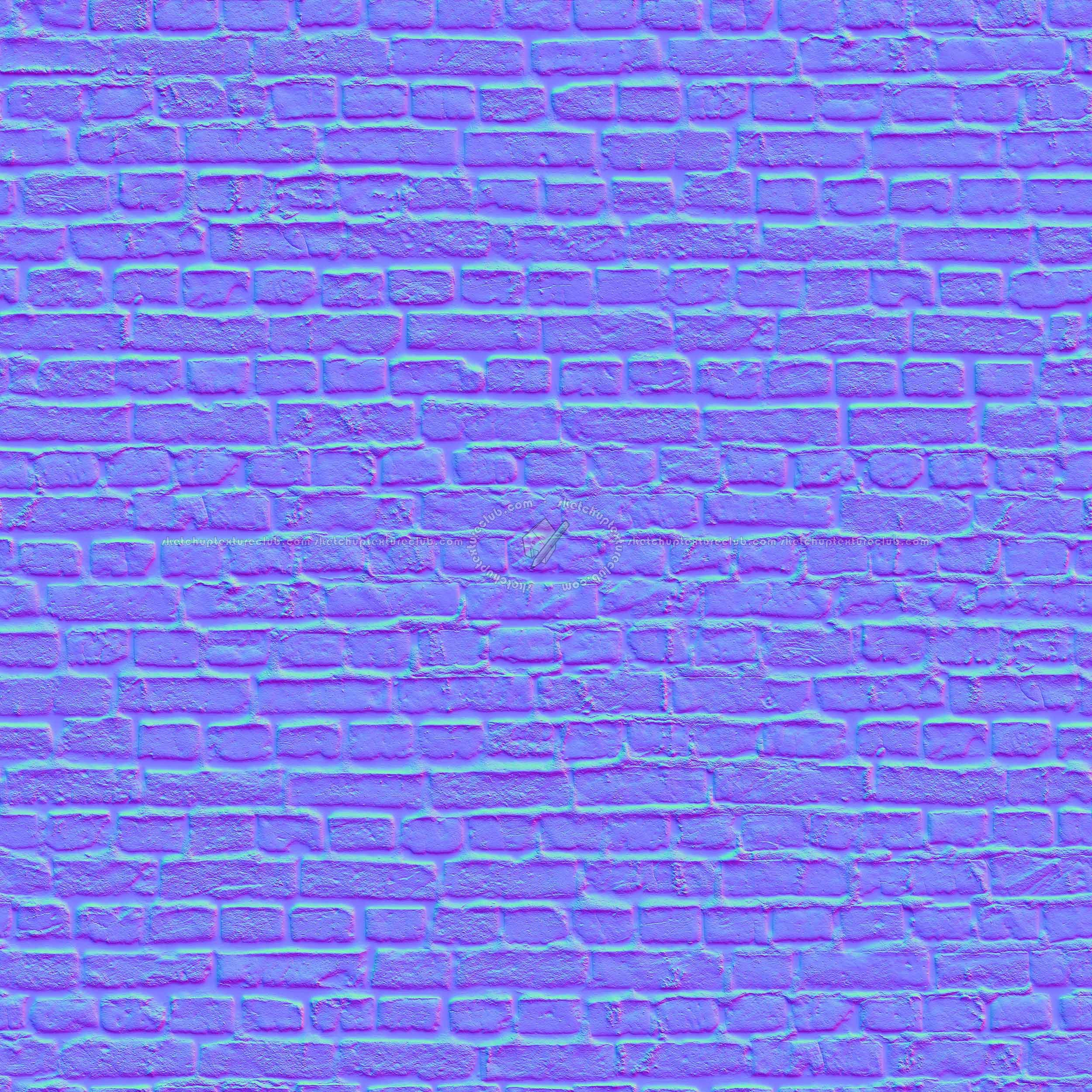 Textures   -   ARCHITECTURE   -   BRICKS   -   Damaged bricks  - Damaged bricks texture seamless 00140 - Normal