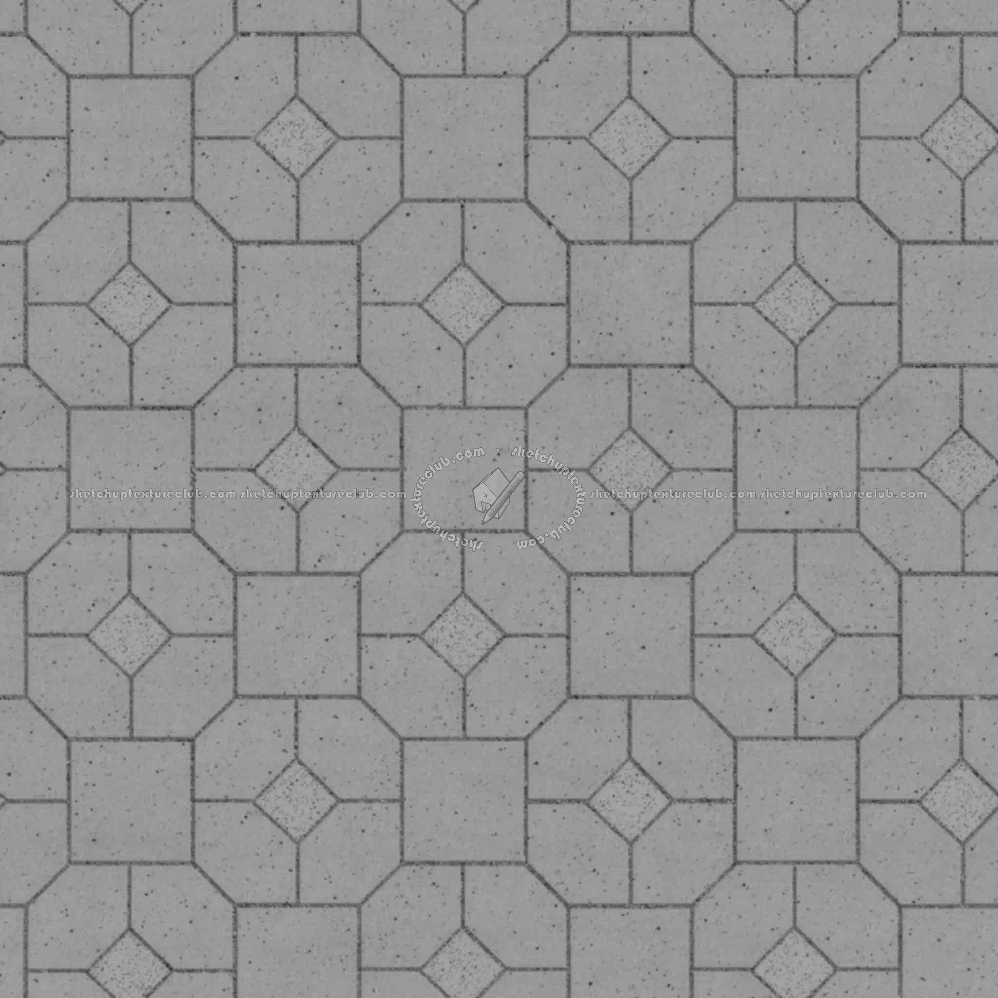 Textures   -   ARCHITECTURE   -   PAVING OUTDOOR   -   Concrete   -   Blocks mixed  - Paving concrete mixed size texture seamless 05600 - Displacement