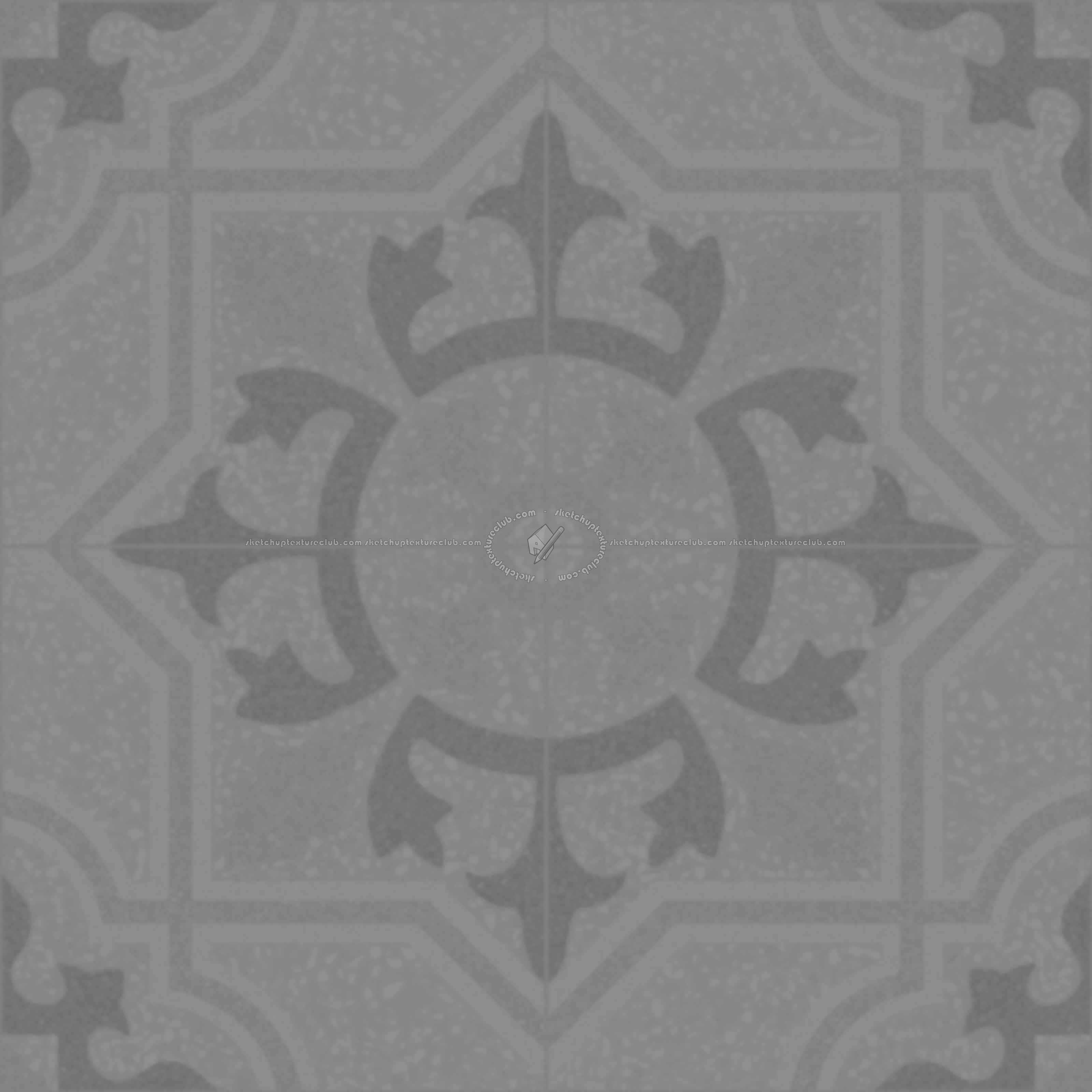 Textures   -   ARCHITECTURE   -   TILES INTERIOR   -   Terrazzo  - terrazzo cementine tiles pbr texture seamless 22099 - Displacement