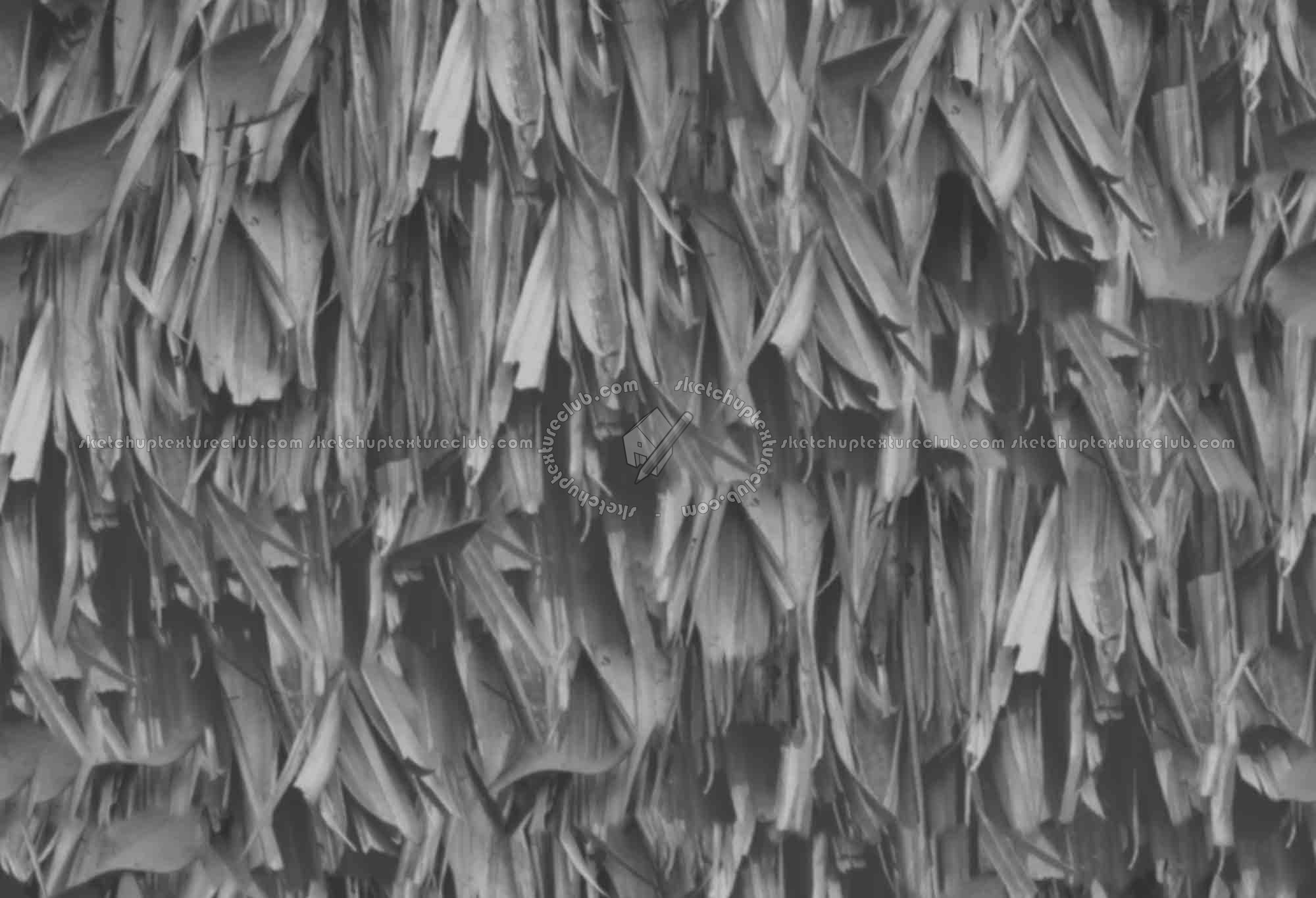 Textures   -   ARCHITECTURE   -   ROOFINGS   -   Thatched roofs  - Thatched roof texture seamless 04075 - Displacement