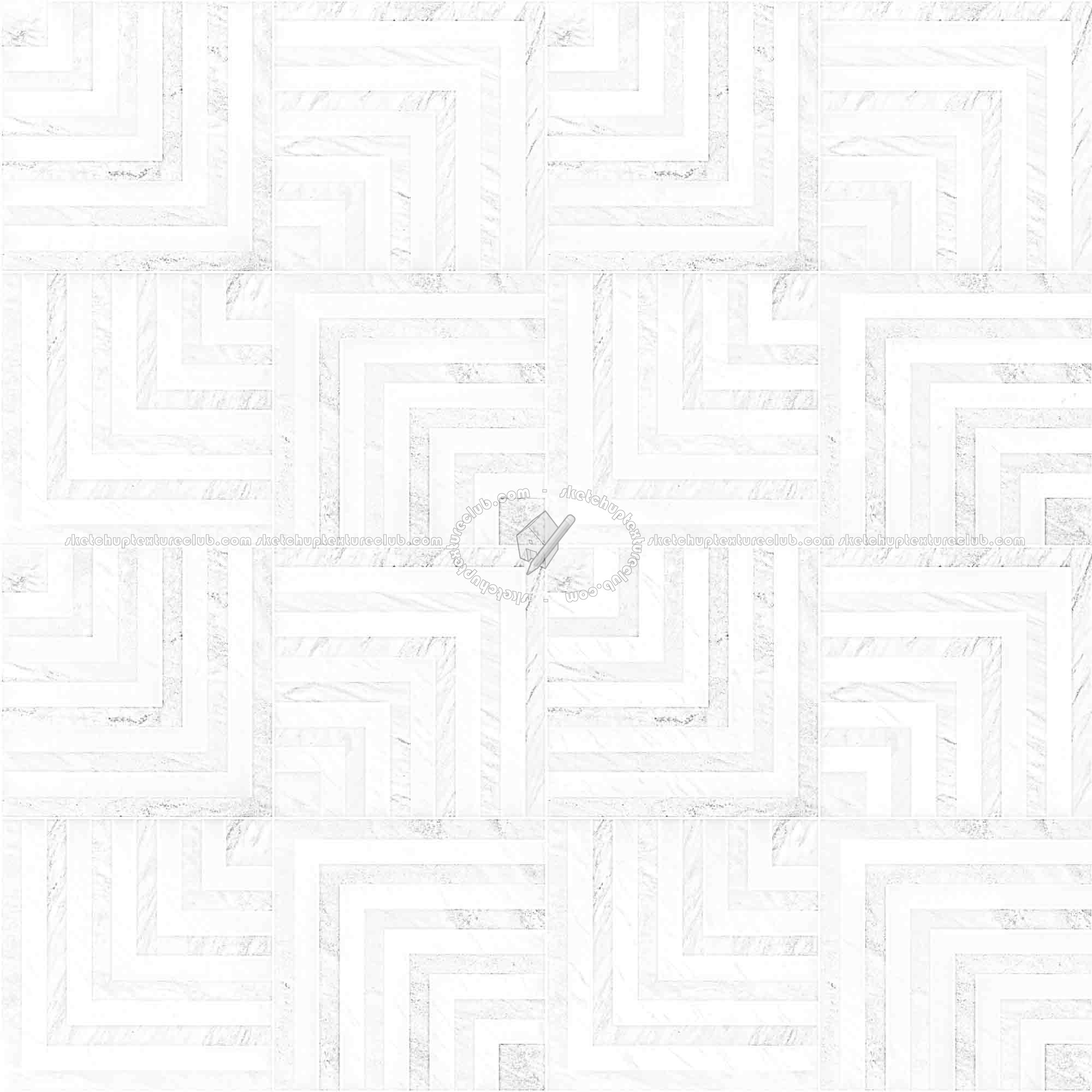 Textures   -   ARCHITECTURE   -   TILES INTERIOR   -   Marble tiles   -   Marble geometric patterns  - White and brown marble tile optical effect texture seamless 21150 - Ambient occlusion