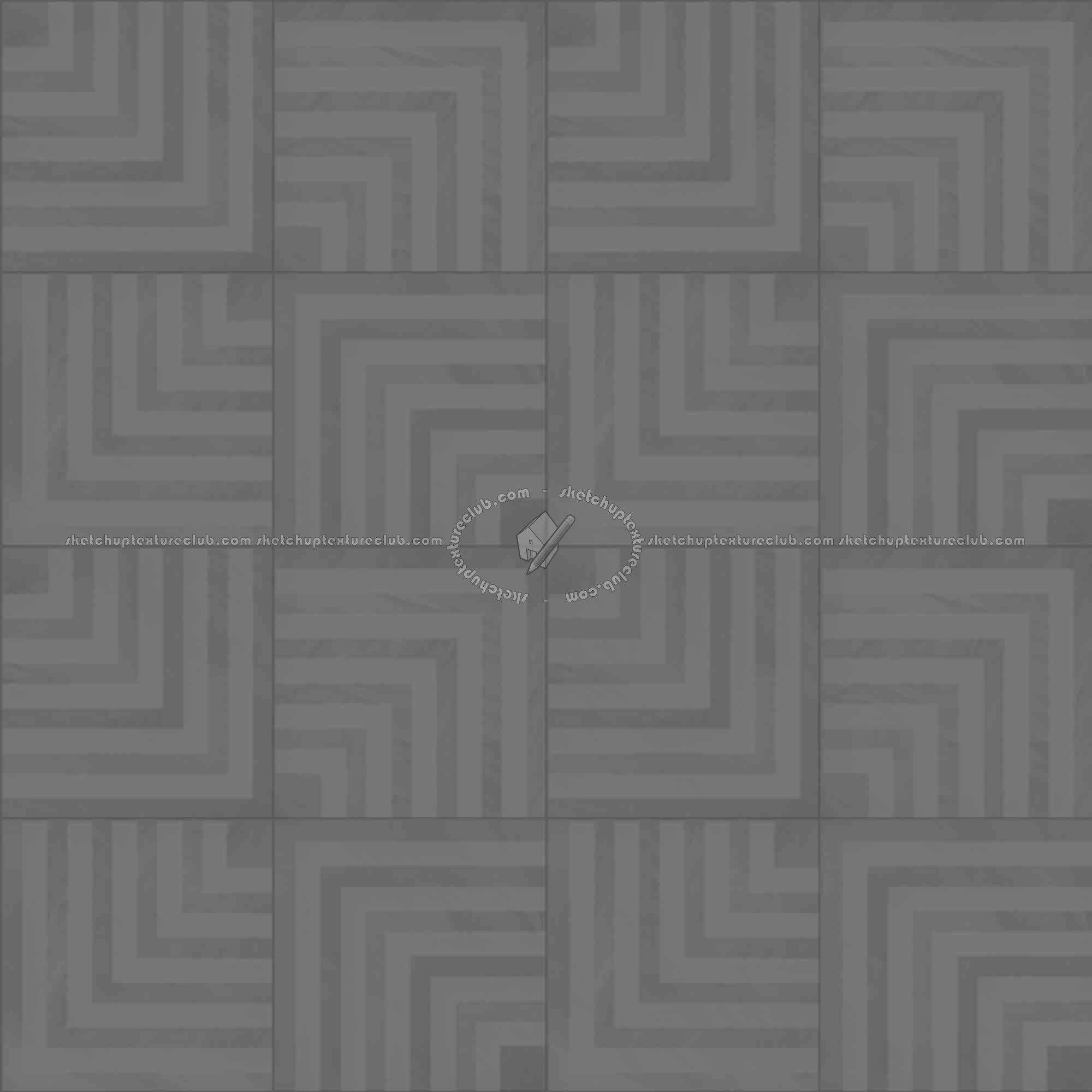 Textures   -   ARCHITECTURE   -   TILES INTERIOR   -   Marble tiles   -   Marble geometric patterns  - White and brown marble tile optical effect texture seamless 21150 - Displacement