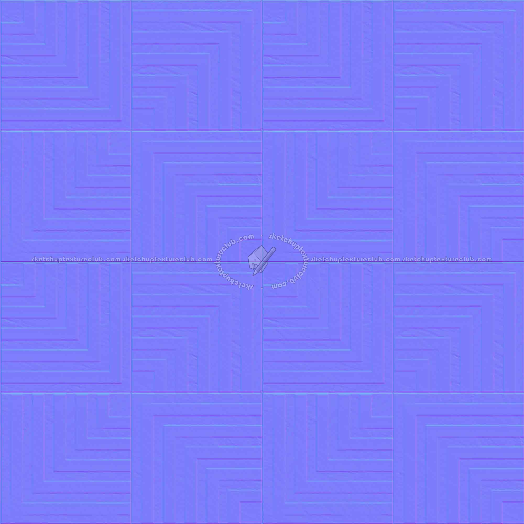 Textures   -   ARCHITECTURE   -   TILES INTERIOR   -   Marble tiles   -   Marble geometric patterns  - White and brown marble tile optical effect texture seamless 21150 - Normal