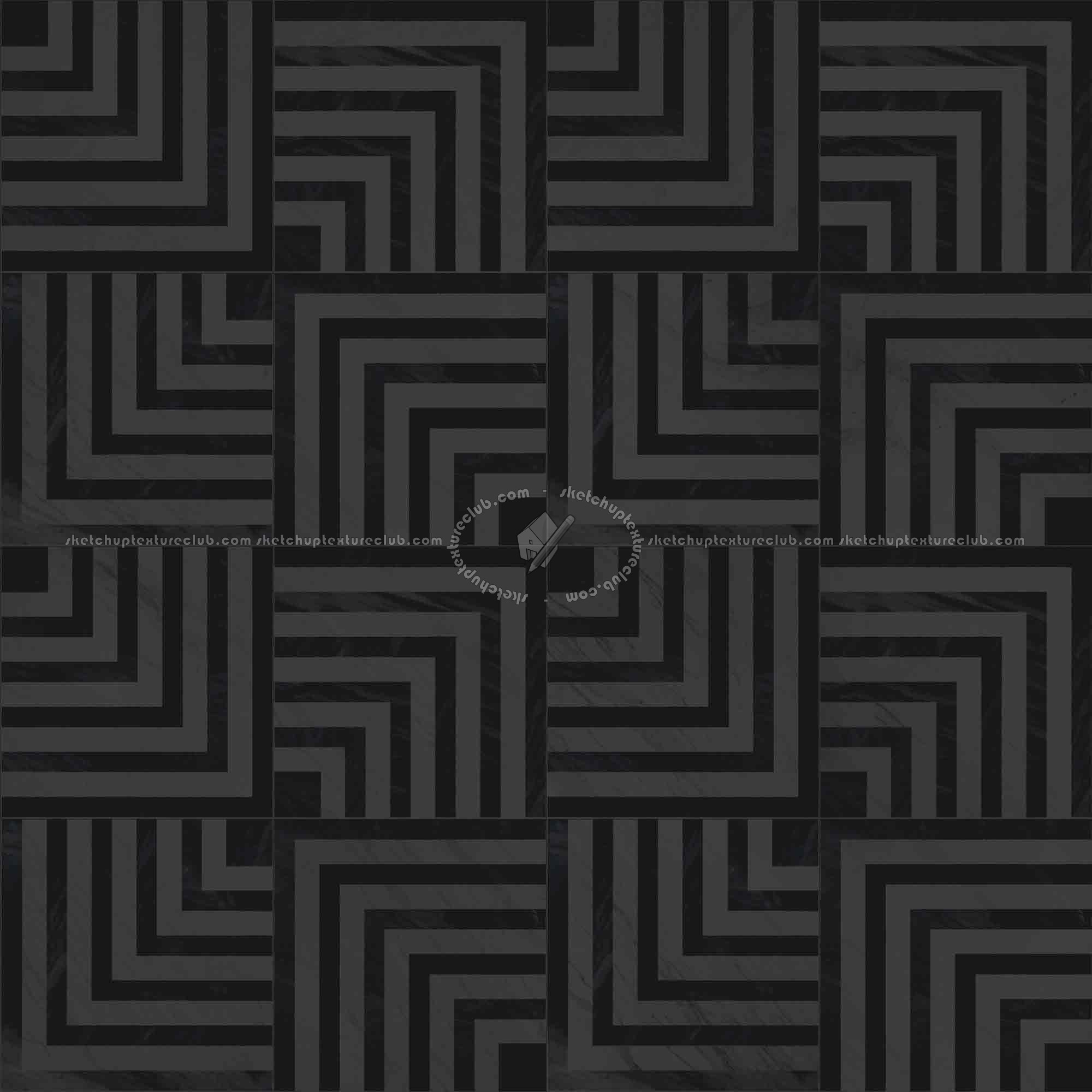 Textures   -   ARCHITECTURE   -   TILES INTERIOR   -   Marble tiles   -   Marble geometric patterns  - White and brown marble tile optical effect texture seamless 21150 - Specular