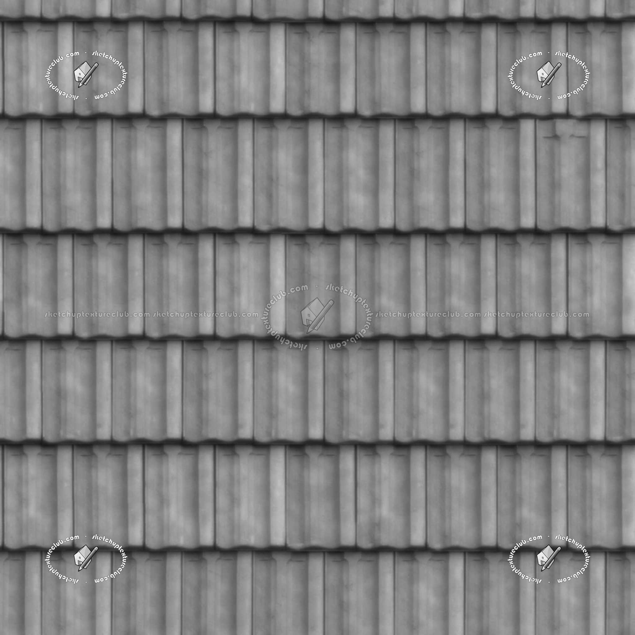 Textures   -   ARCHITECTURE   -   ROOFINGS   -   Clay roofs  - Clay roofing Cote de Beaune texture seamless 03343 - Displacement