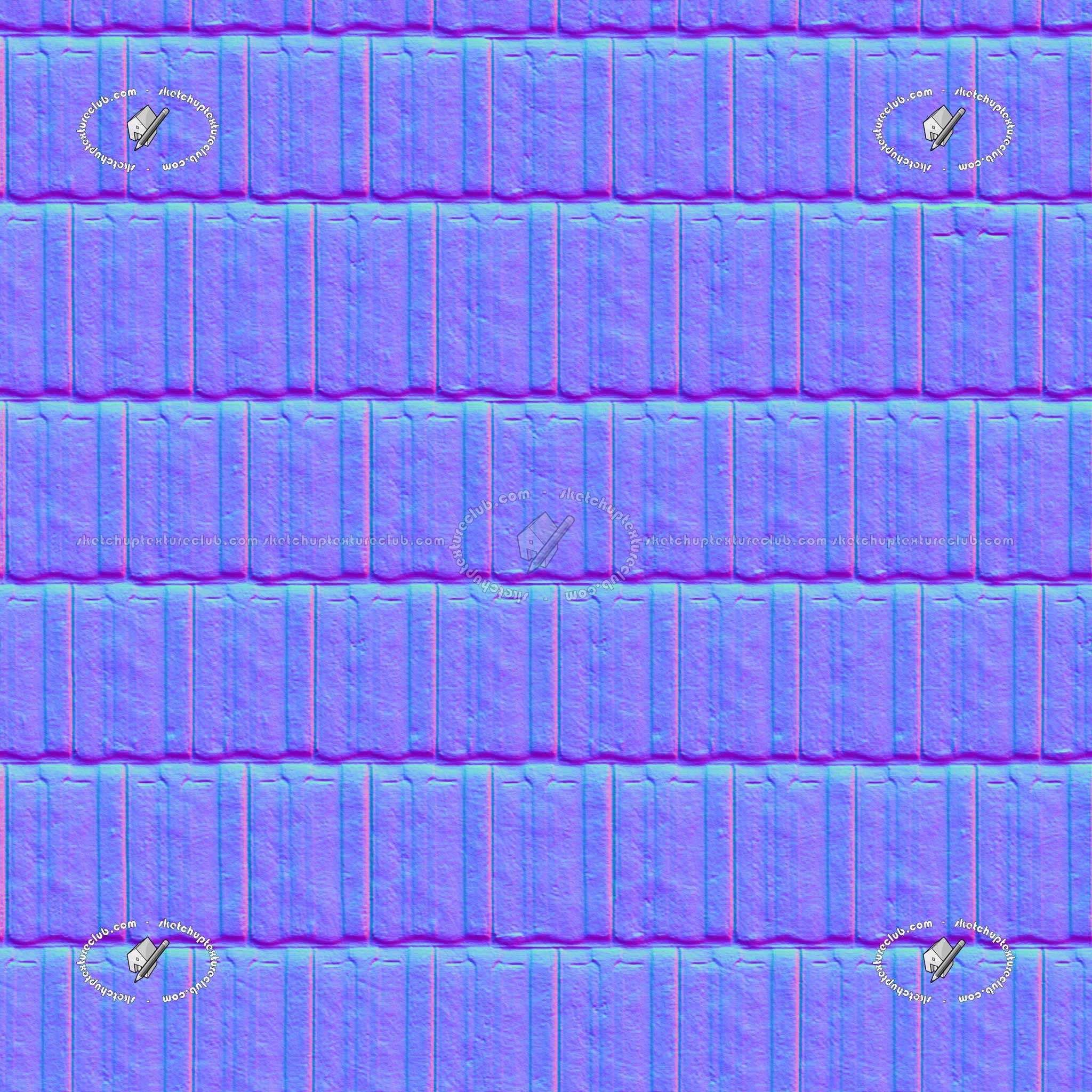 Textures   -   ARCHITECTURE   -   ROOFINGS   -   Clay roofs  - Clay roofing Cote de Beaune texture seamless 03343 - Normal