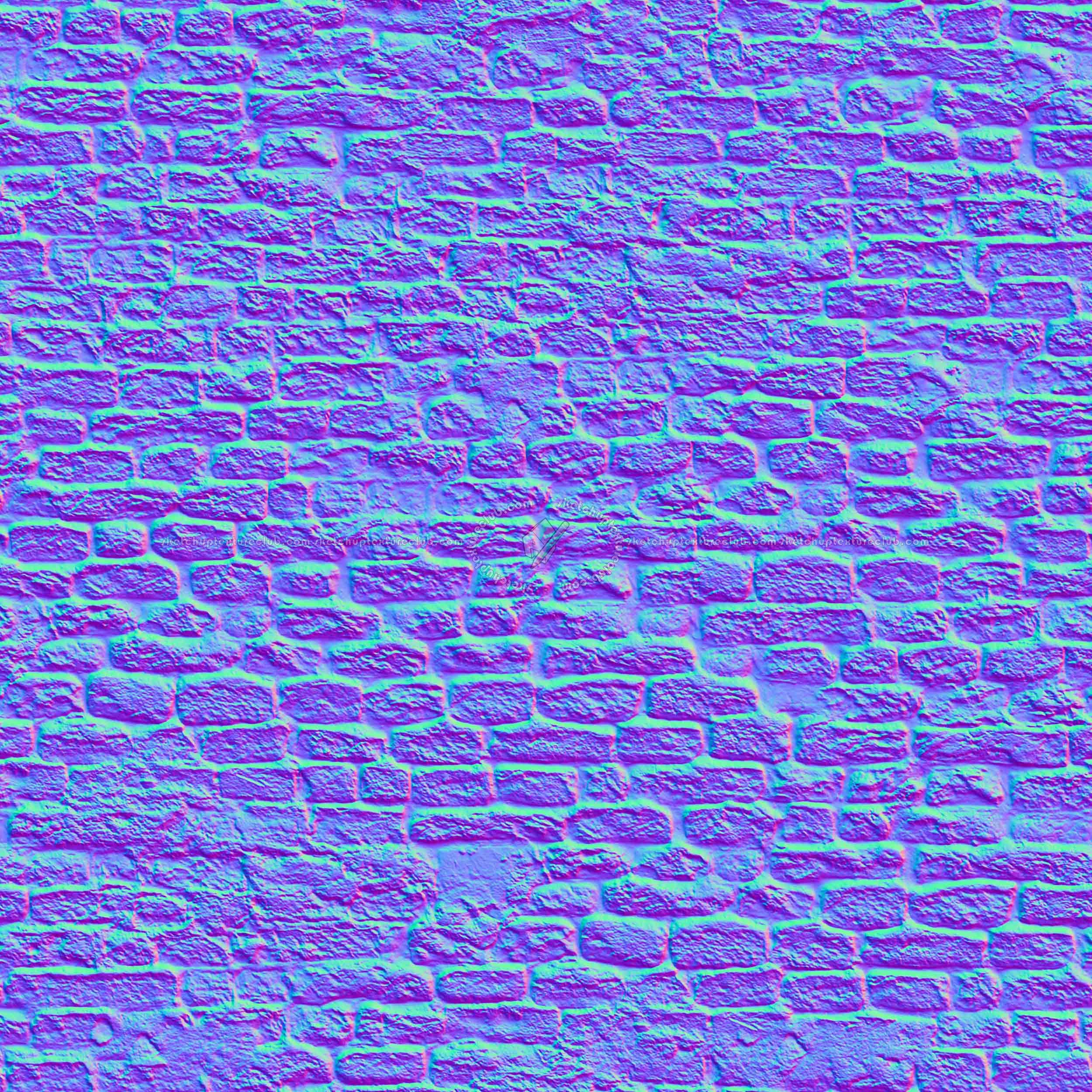 Textures   -   ARCHITECTURE   -   BRICKS   -   Damaged bricks  - Damaged bricks texture 00105 - Normal