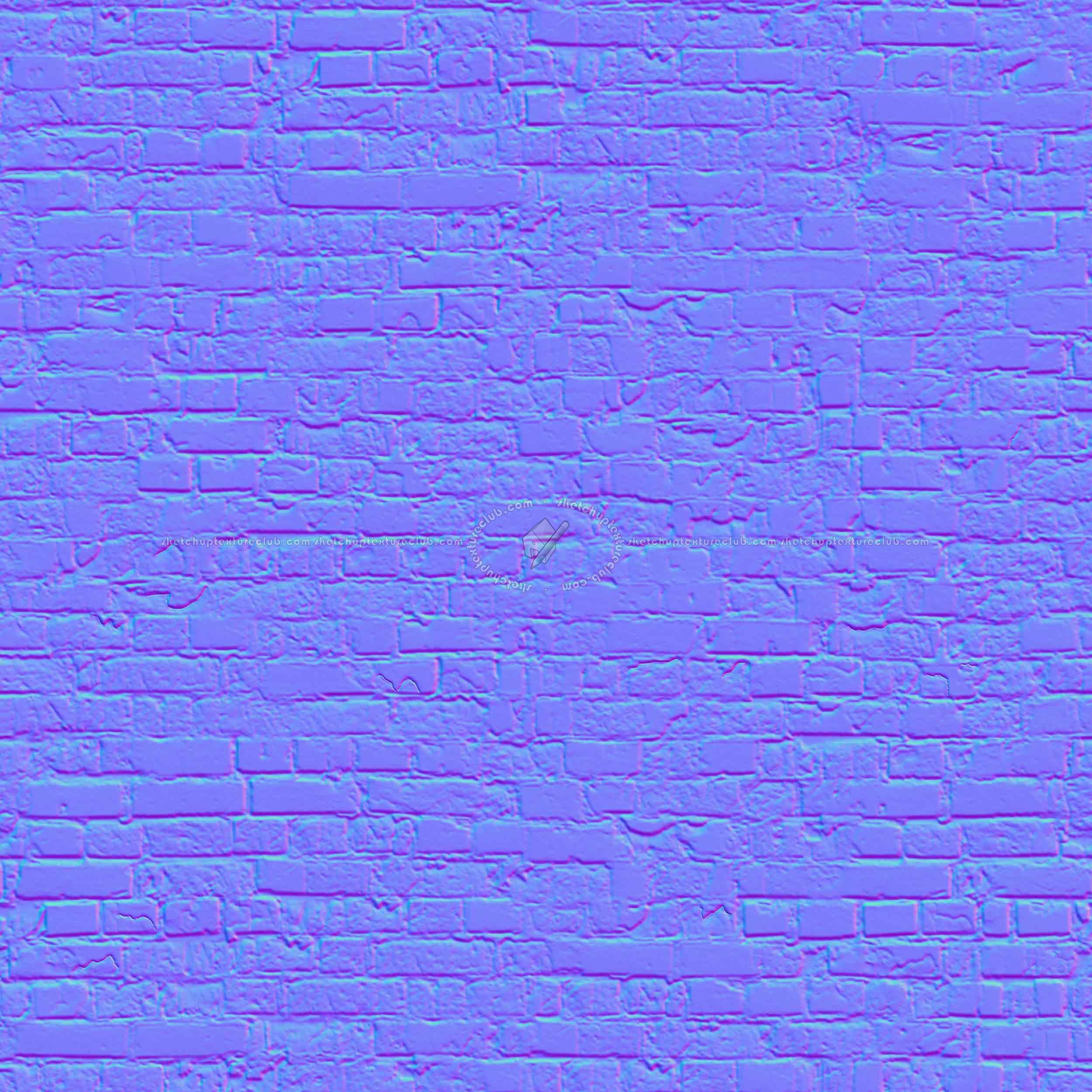 Textures   -   ARCHITECTURE   -   BRICKS   -   Dirty Bricks  - Dirty bricks texture seamless 00146 - Normal